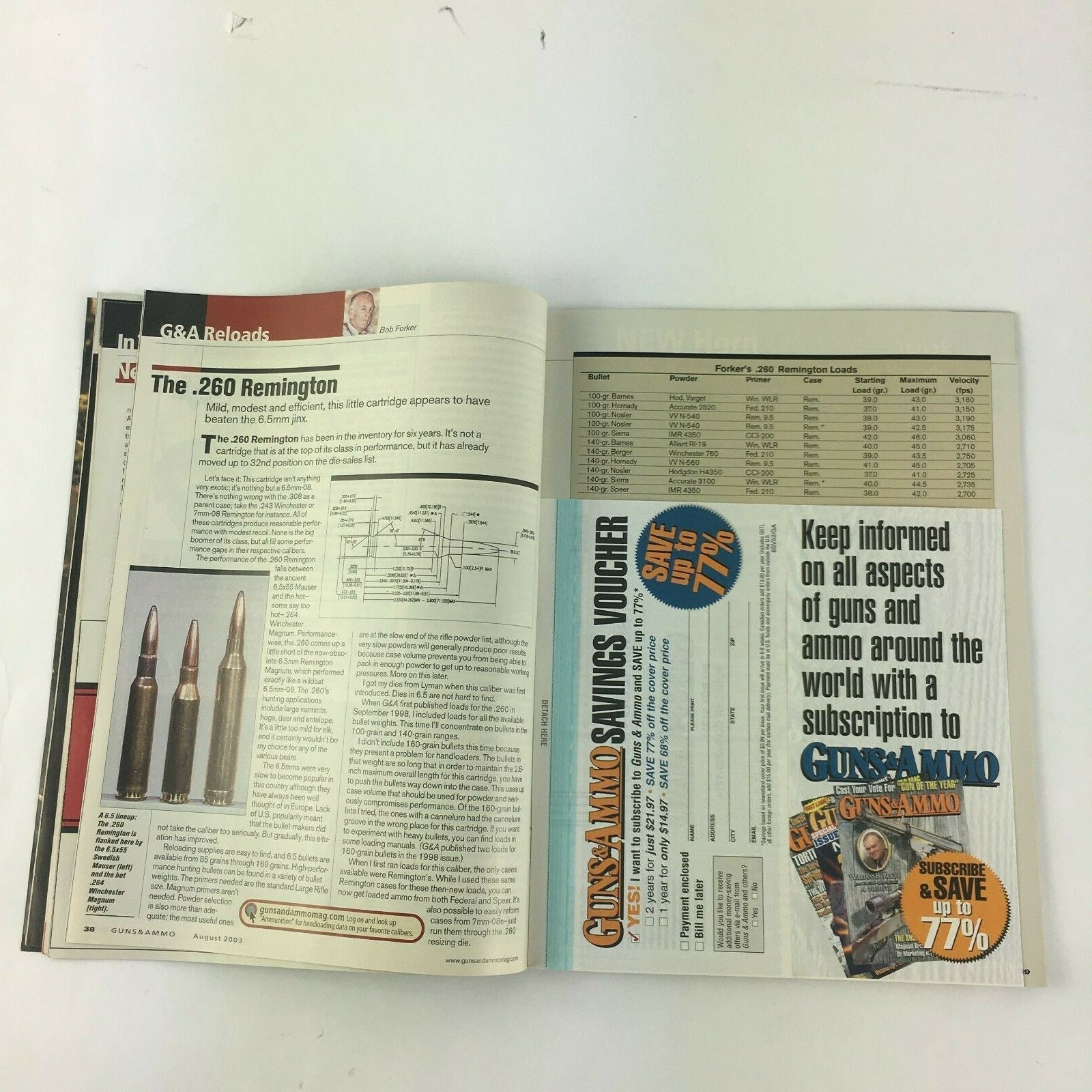 August 2003 Guns & Ammo Magazine Awesome ARs! Winchester Recreates A.45 Caliber
