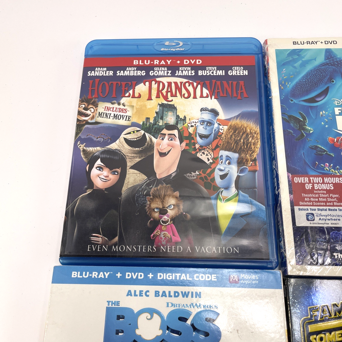 Animated Blu-ray DVD Lot Lion King, Dragon 2, Family Guy, Finding Dory Boss Baby