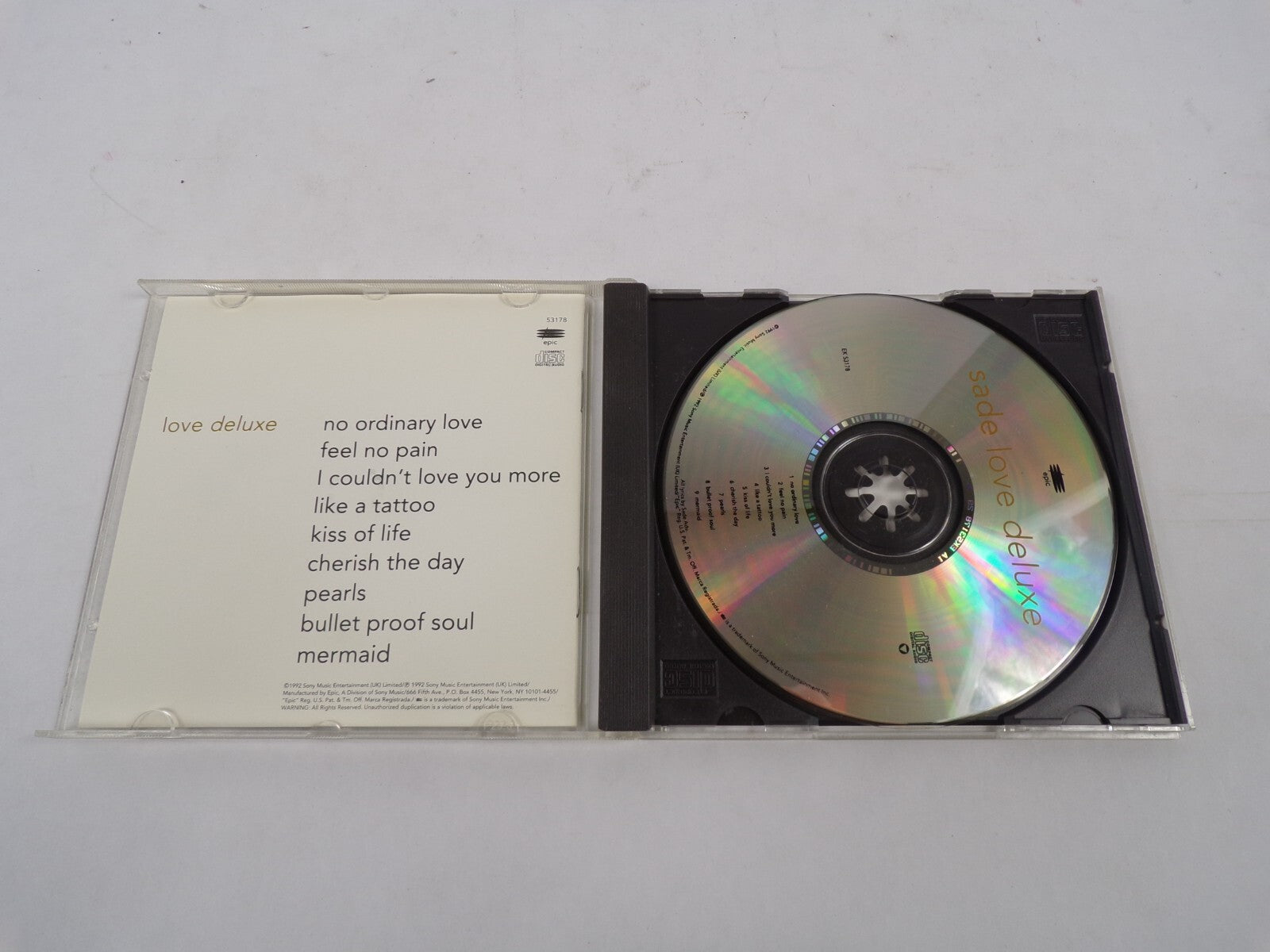 Sade Love Deluxe No Ordinary Loe Feel No Pain I Couldn't Love You More LikeCD#26