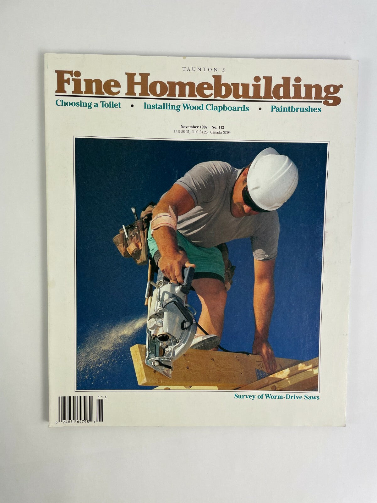November 1997 Fine Homebuilding Magazine Tauntons Installing Wood Clapboards #A