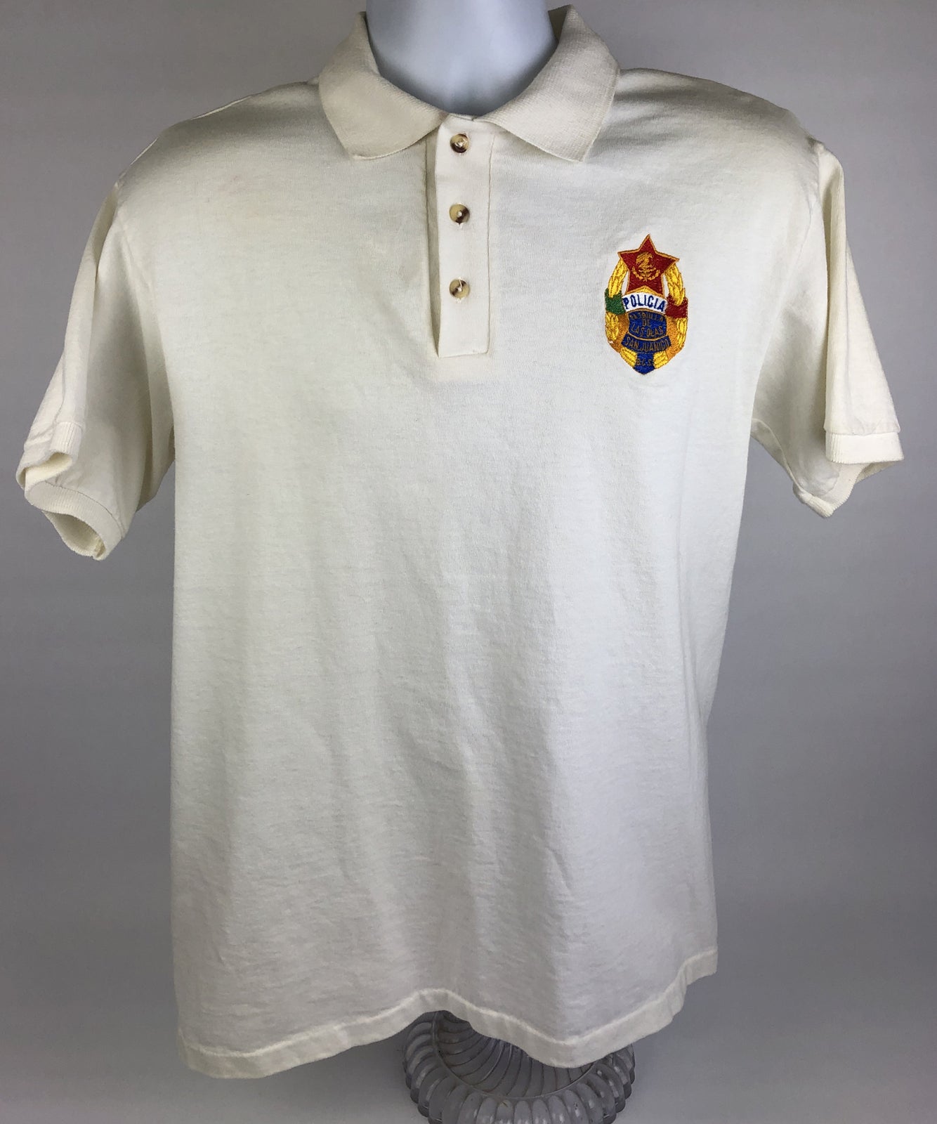 Mexico Police Policia Patrulla De Los Olas San Juanito B.C.S Authentic Shirt MED