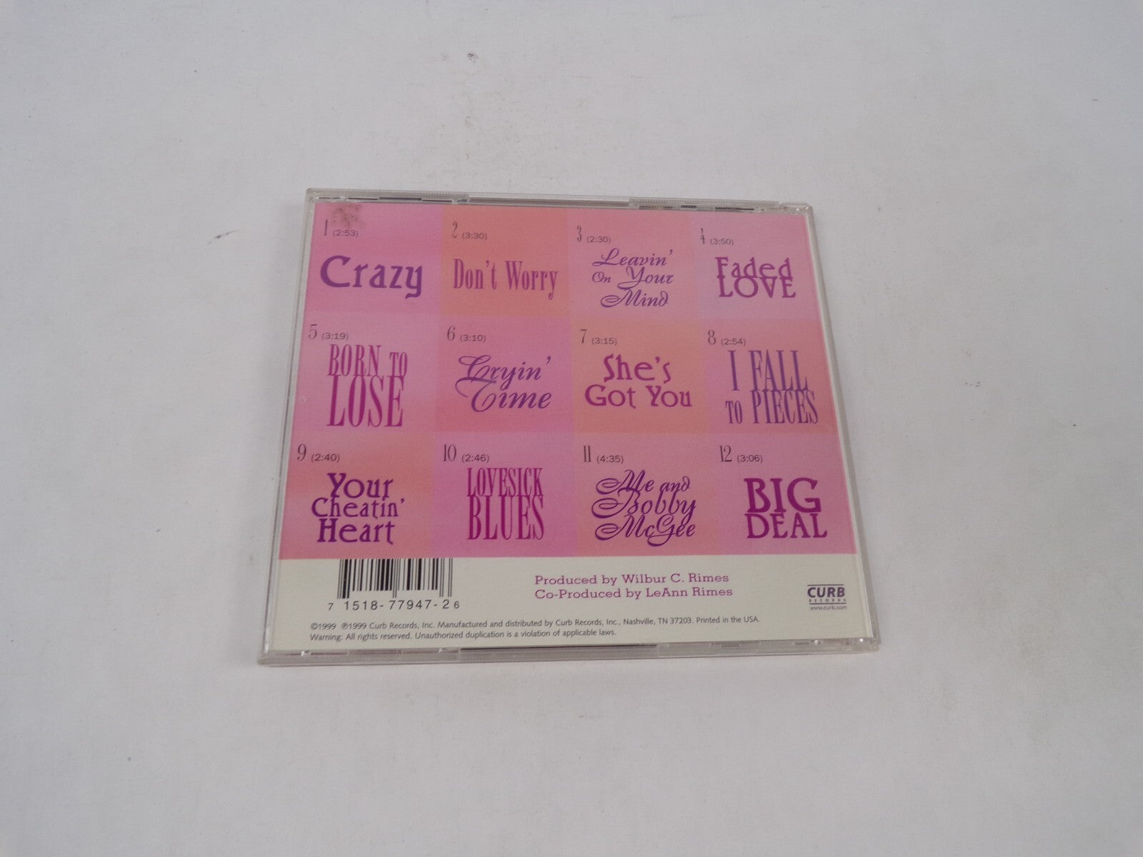 Leann Rimes Crazy Born To Lose Your Cheatin' Heart Don't Worry Crying Cime CD#69