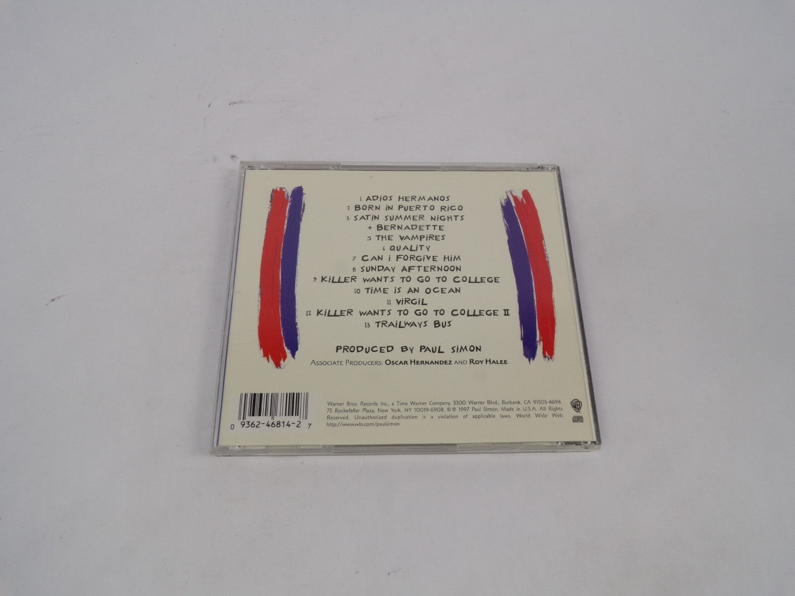 Paul Simon Songs From The Capeman Adios Hermanos Born In Puert To Rico CD#67