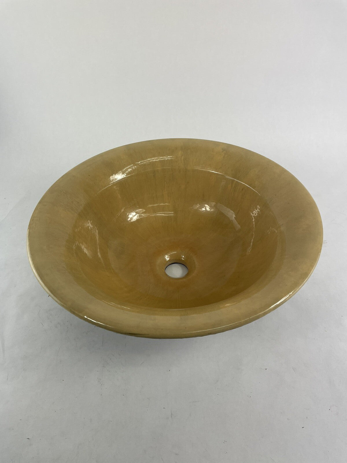 Collection Savane Porcelain  Vessel Sink Bowl Bathroom Sink Above Counter Biege