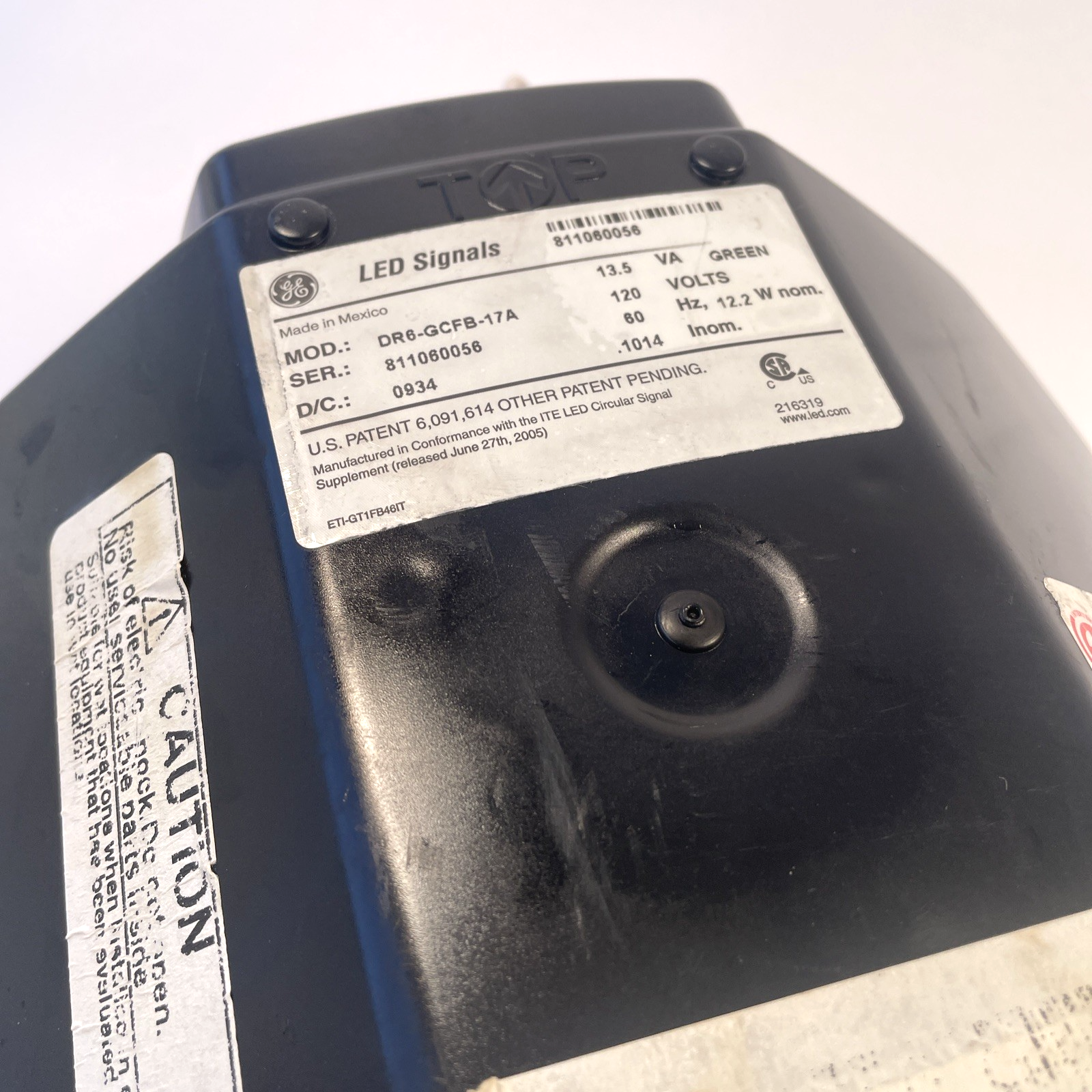 12" GE General Electric Green LED Traffic Signal Lamp Assembly Model DR6-GCFB-17