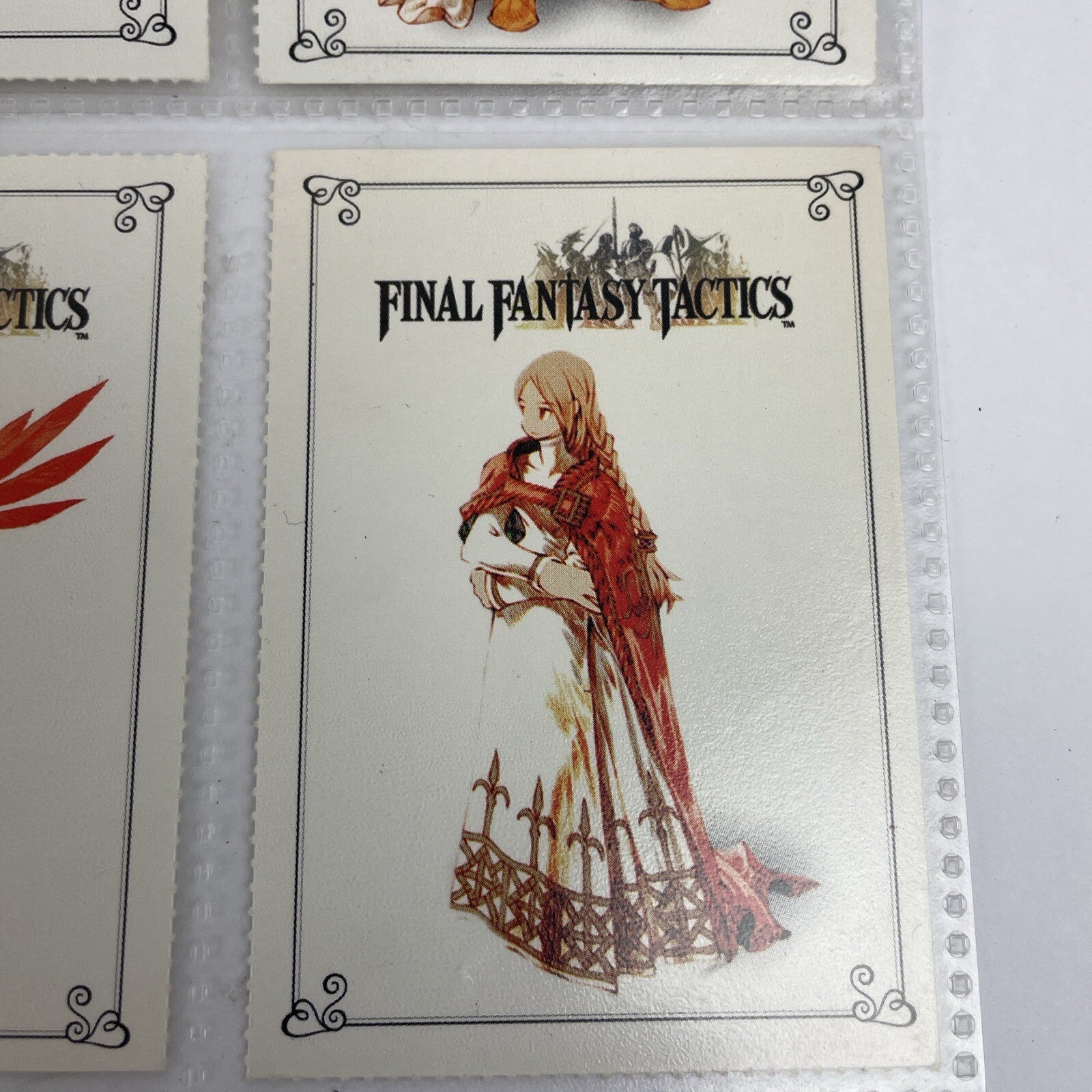 6 x Final Fantasy Tactics Playstation 1 EB Games Squaresoft Promo Trading Cards
