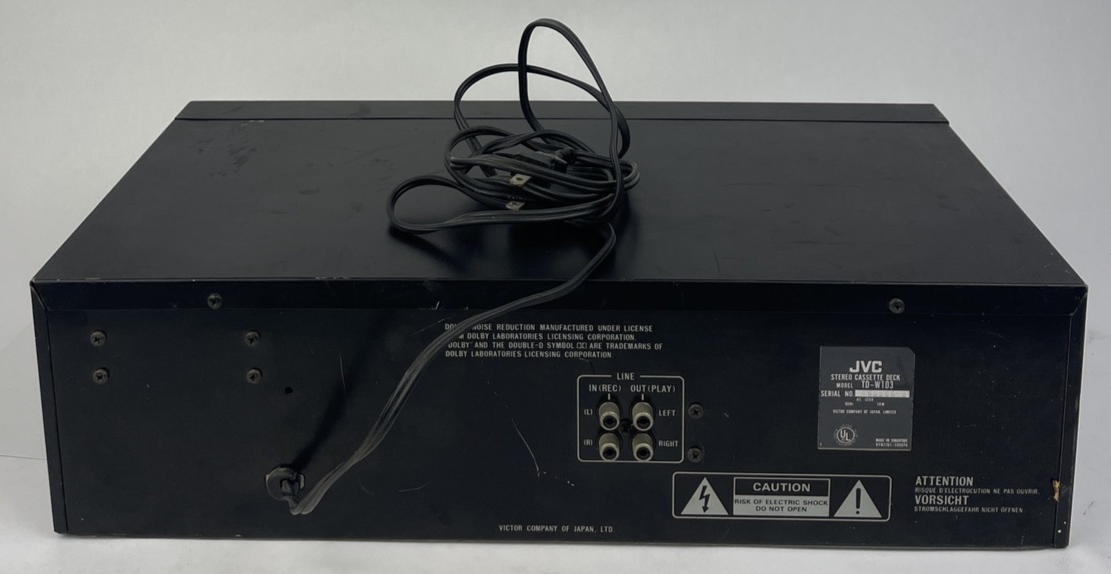 Vintage JVC TD-W103 Stereo Double Cassette Tape Deck for Parts or repair