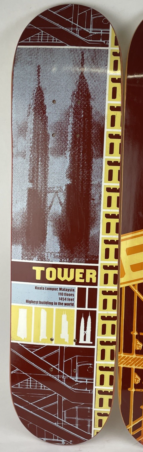 Lot of 2 x Vintage TOWER Skateboards Skateboard Deck MONTREAL  7.5"  1999