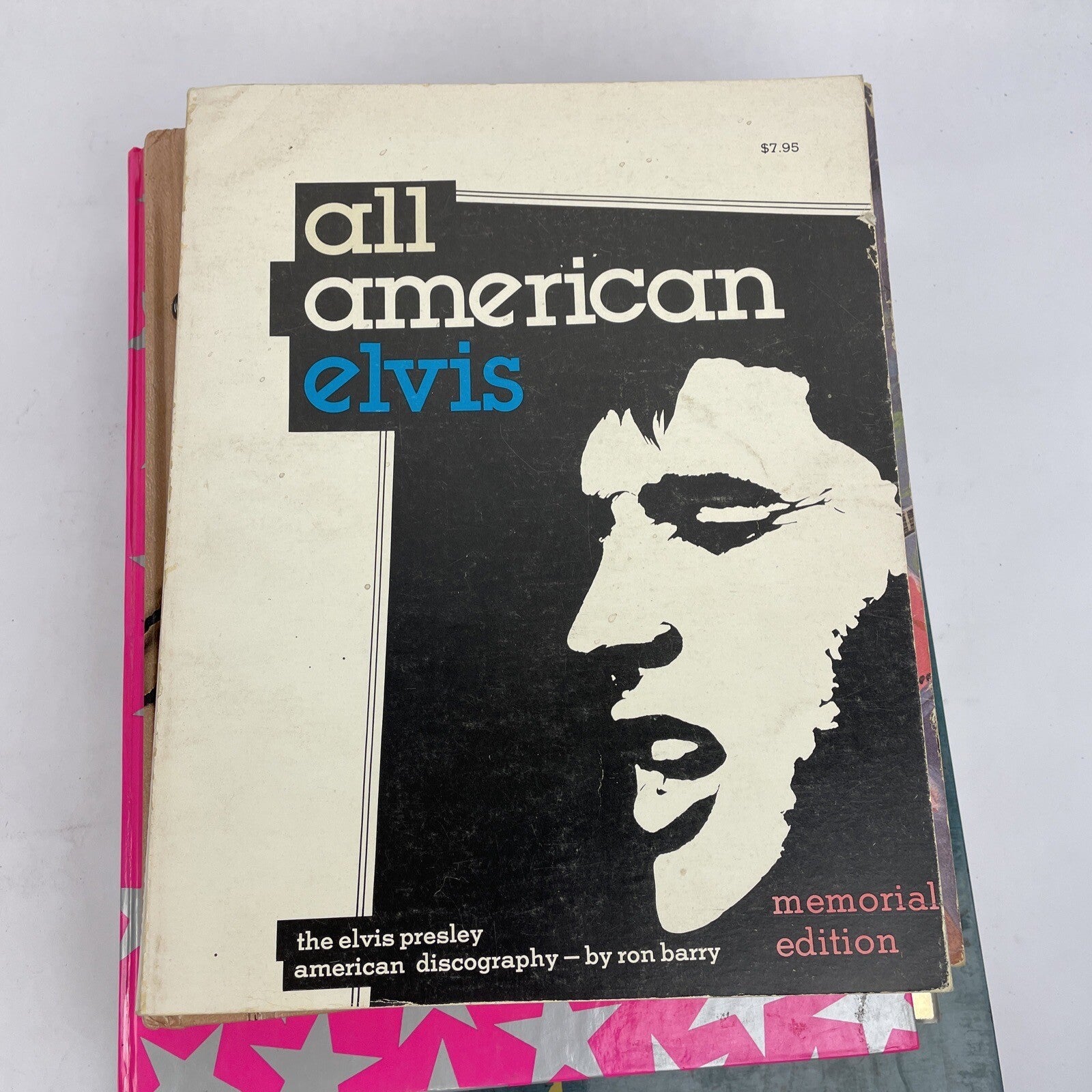 7 x ELVIS PRESLEY BOOK LOT Hollywood, All American, Album, Stars, World, Tribute