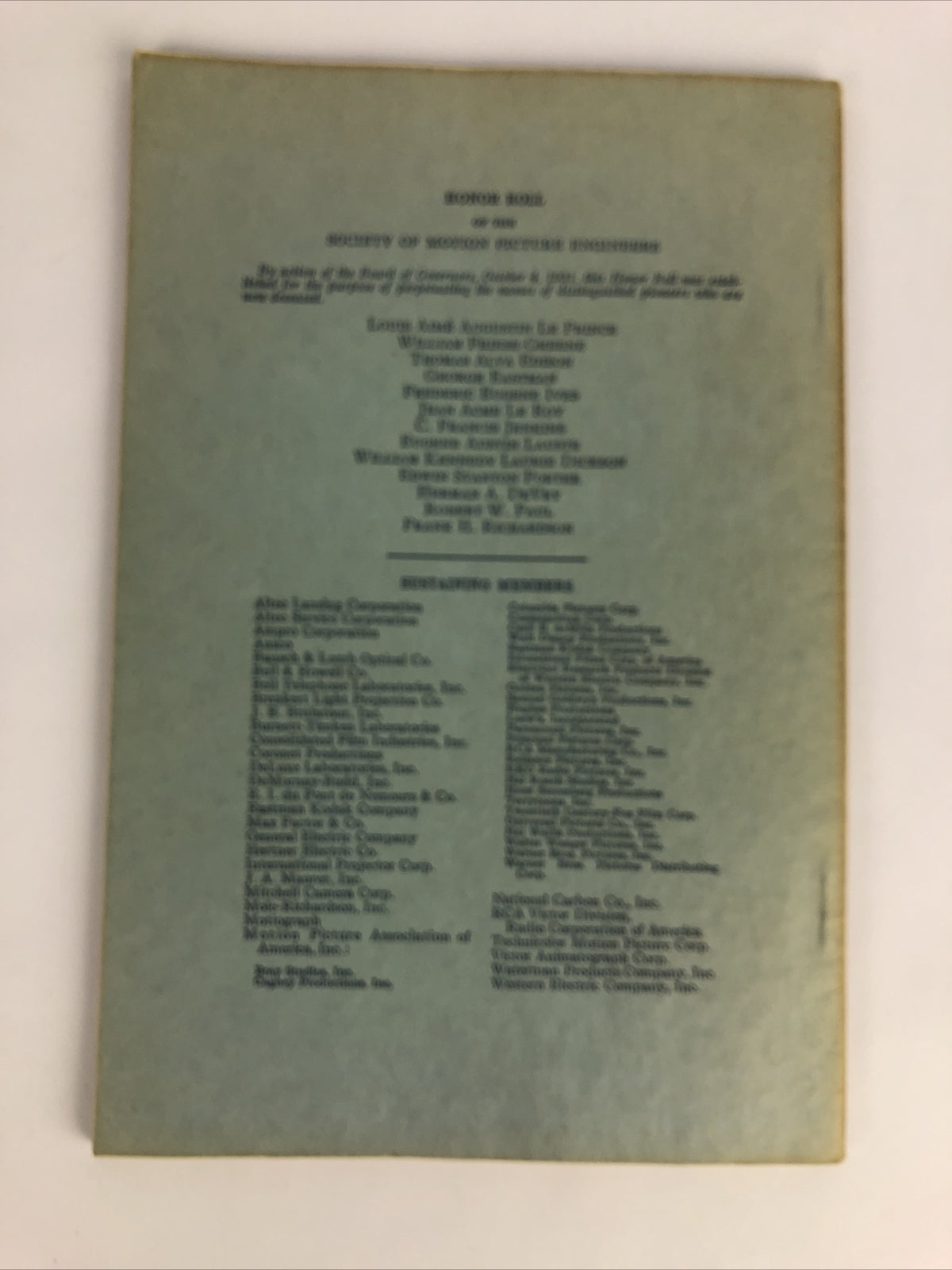 SMPE Journal Of The Society Of Motion Picture Engineers July 1946 VOL 47 No 1