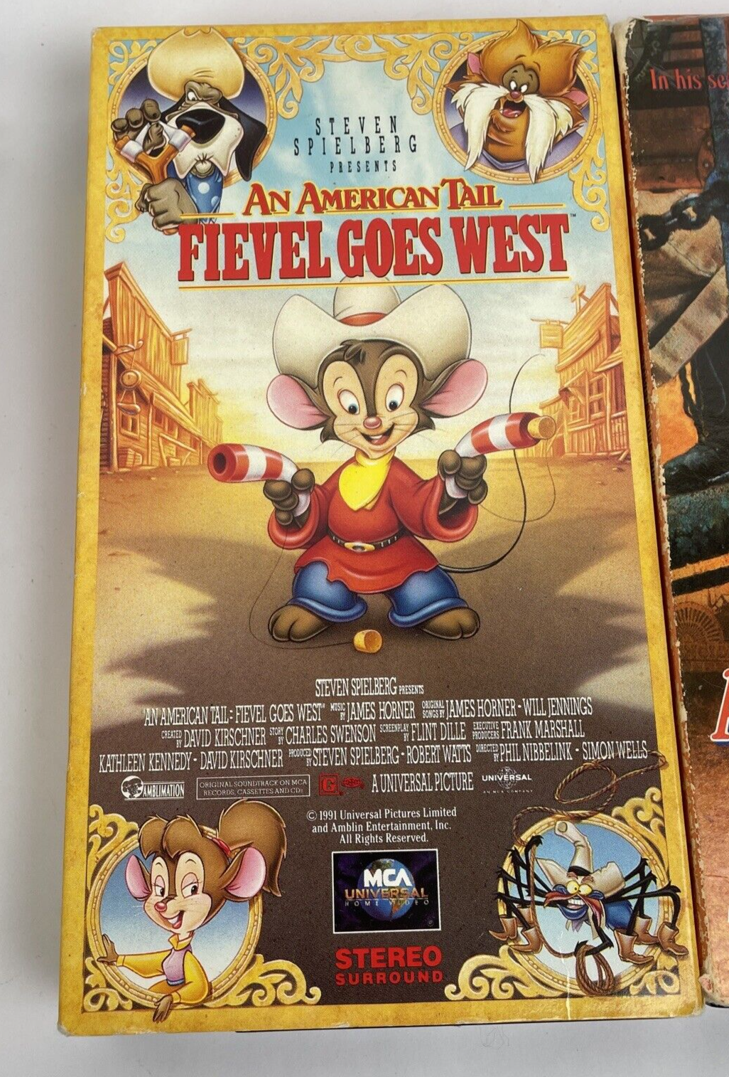 3 x VHS An American Tail, An American Tail Fievel Goes West & The Secret of NIMH