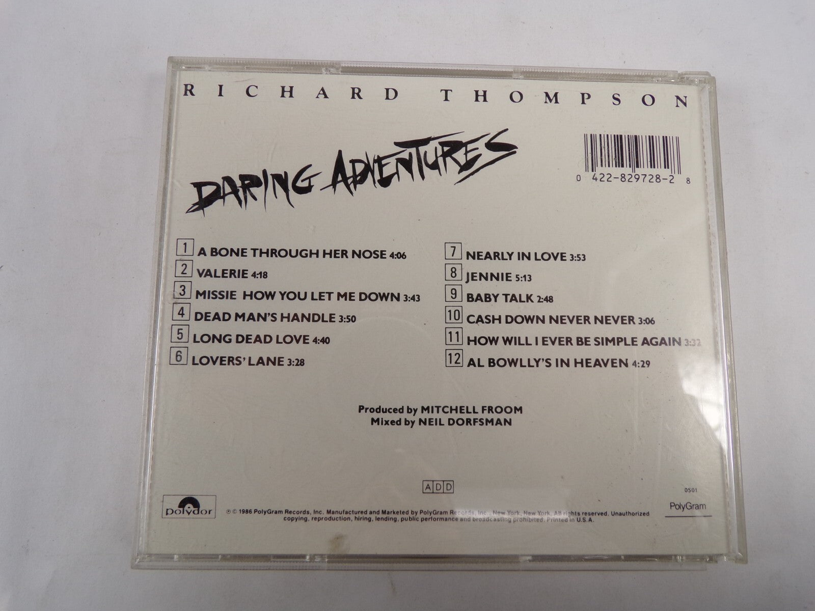 Richard Thompson DarinG Adventures A Bone Through Her Nose Valerie Jennie CD#59