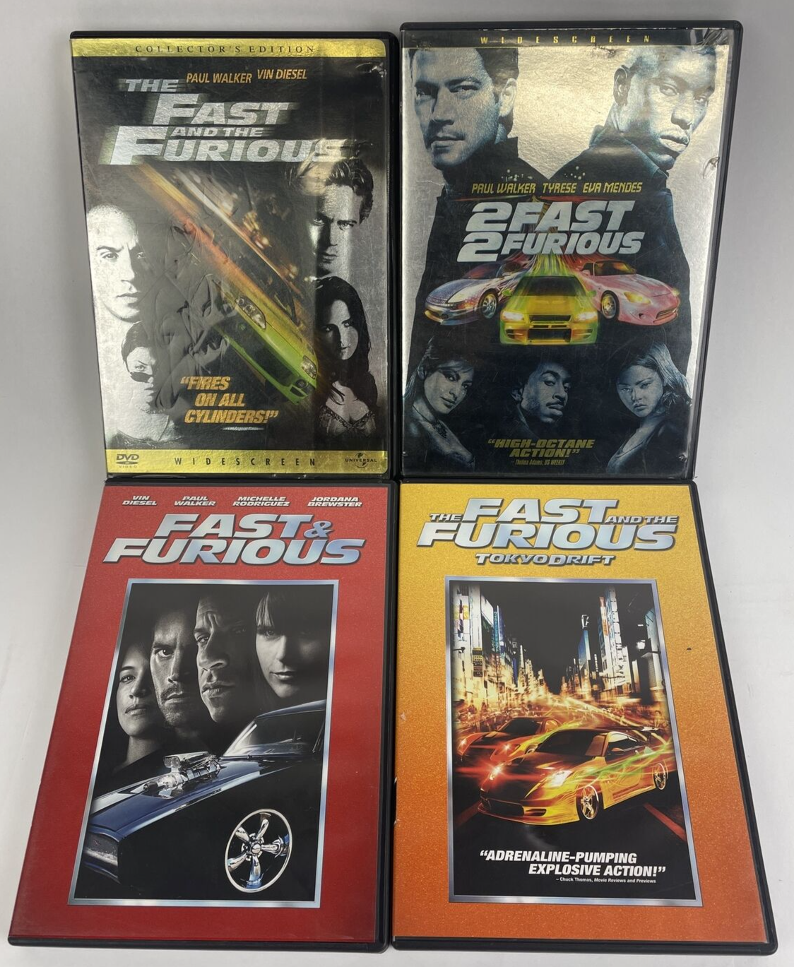 The Fast and The Furious Fast & Furious 4 DVD Lot Tokyo Drift 2 Fast 2 Furious