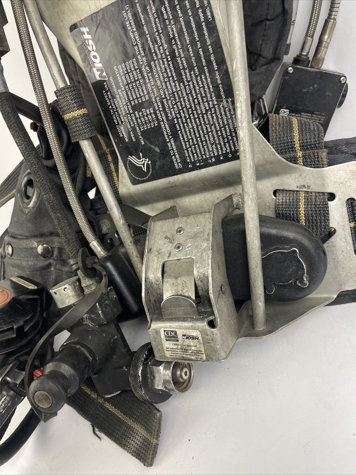 SCOTT SAFETY 4.5 4500 SCBA Air Pack Harness EZ-Flow Air Pak Plus with Sensor   b