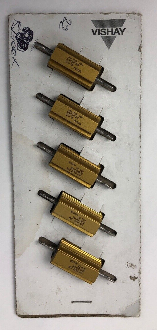 5 x Vishay Jan 91637 20W RER70FII30R  Wirewound Aluminum Housed Power Resistor