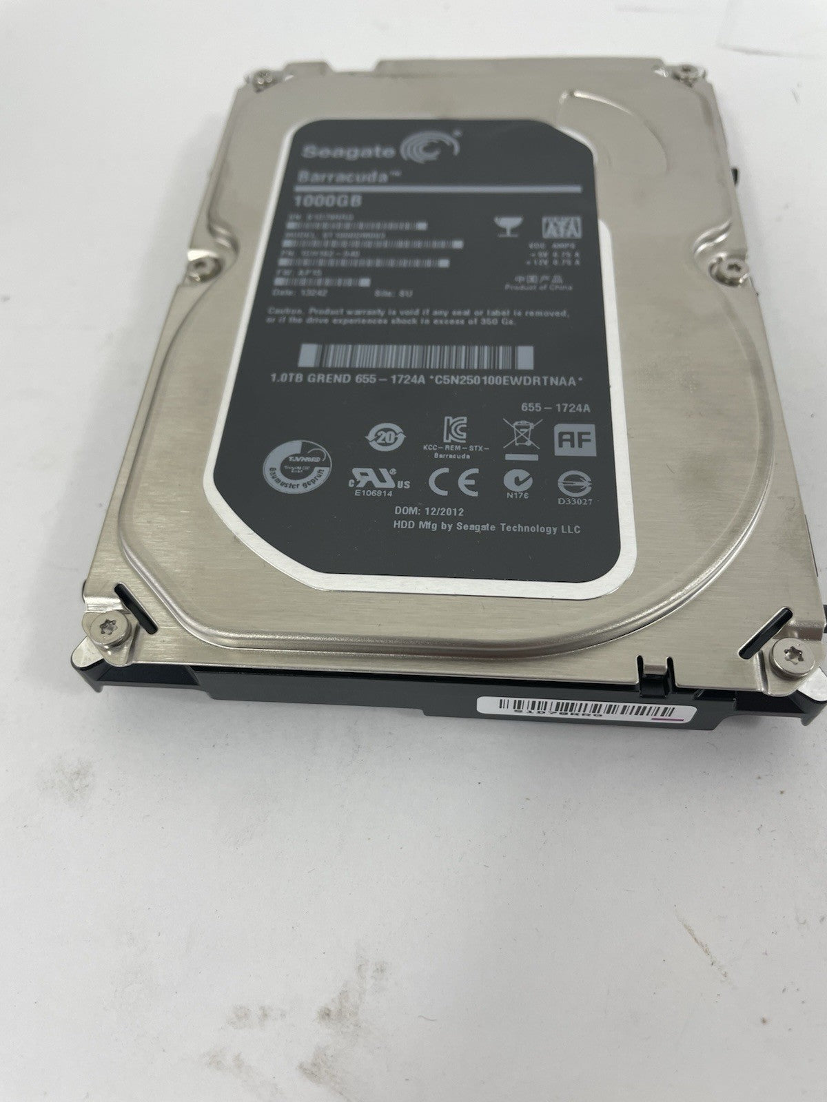 ST1000DM003 S1D  PN 1CH162-306, FW CC49, Seagate 1TB SATA 3.5 Hard Drive