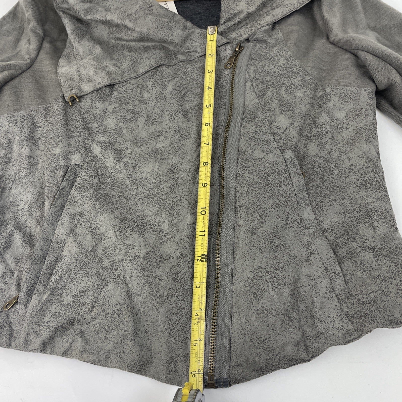 NWT Niki Biki NIKIBIKI Designer Faux Suede Asymmetrical Zipper Moto Jacket Large