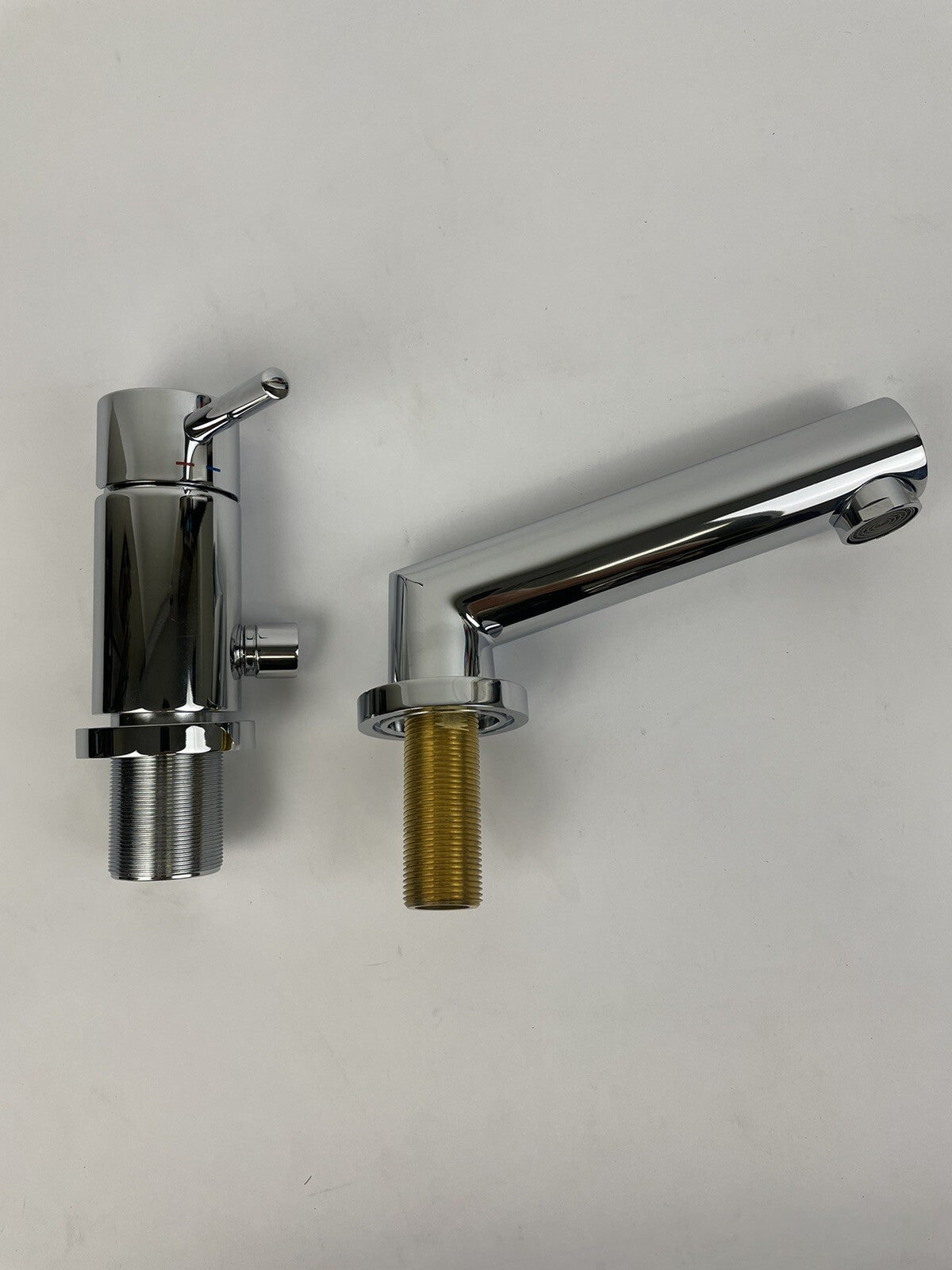 Birillo BI 040 single handle deck mounted Roman tub faucet with modern Italian design