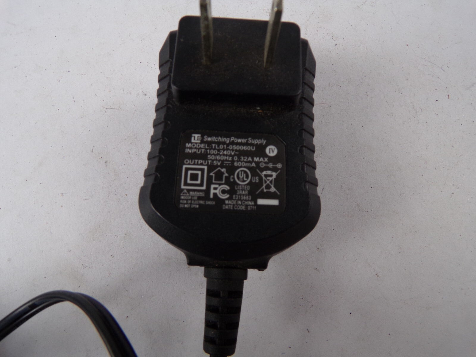 Genuine TL TL01-050060U Ac Adapter Output 5 V 600mA Power Supply Adapter A55