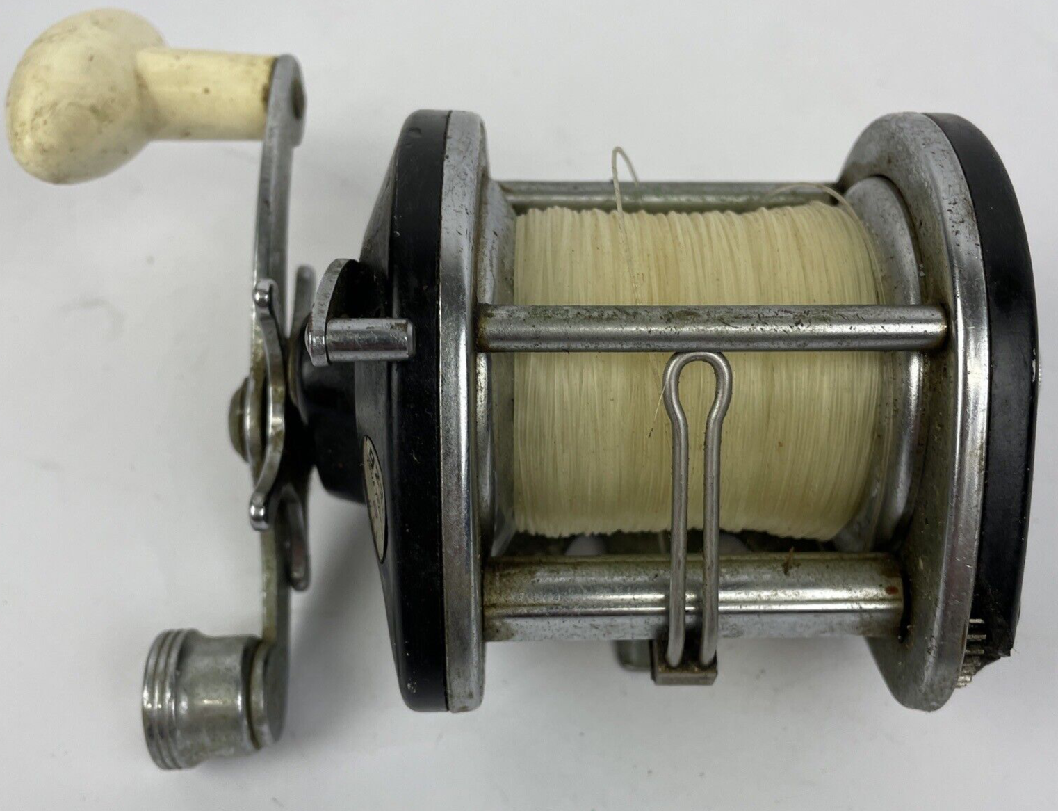 Vintage True Temper Ocean City 923C Fishing Reel Clicker Drag Level wind Working