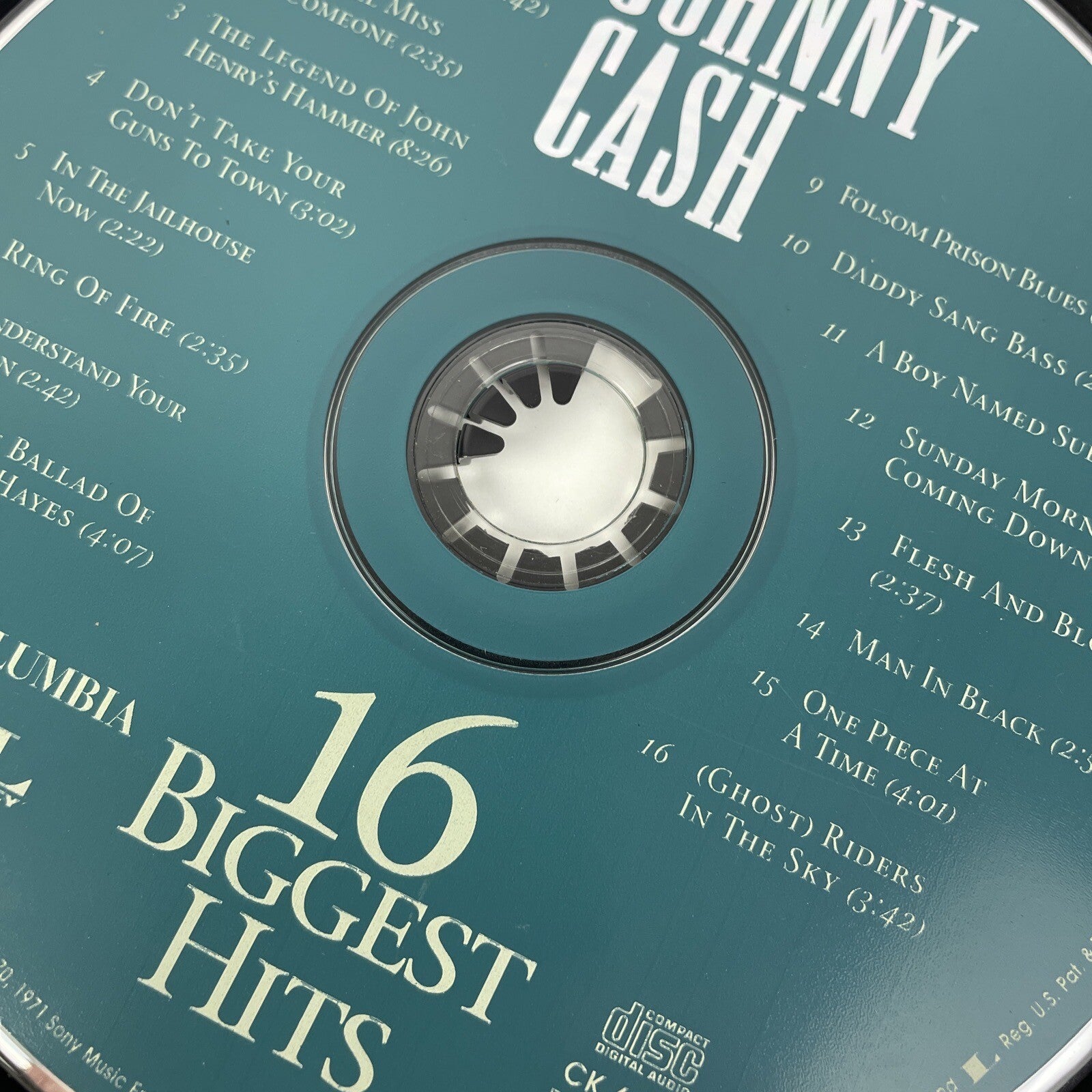 Johnny Cash : 16 Biggest Hits Digital AudioCD ( 1999 ) 70th Birthday Sticker  #1