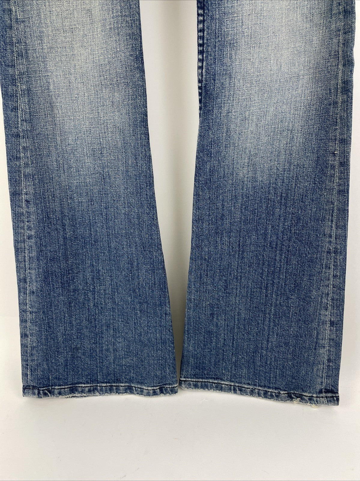 Shagg Denim Los Angeles Y2K Low Rise Bootcut Designer Jeans Sz 25 Light Wash