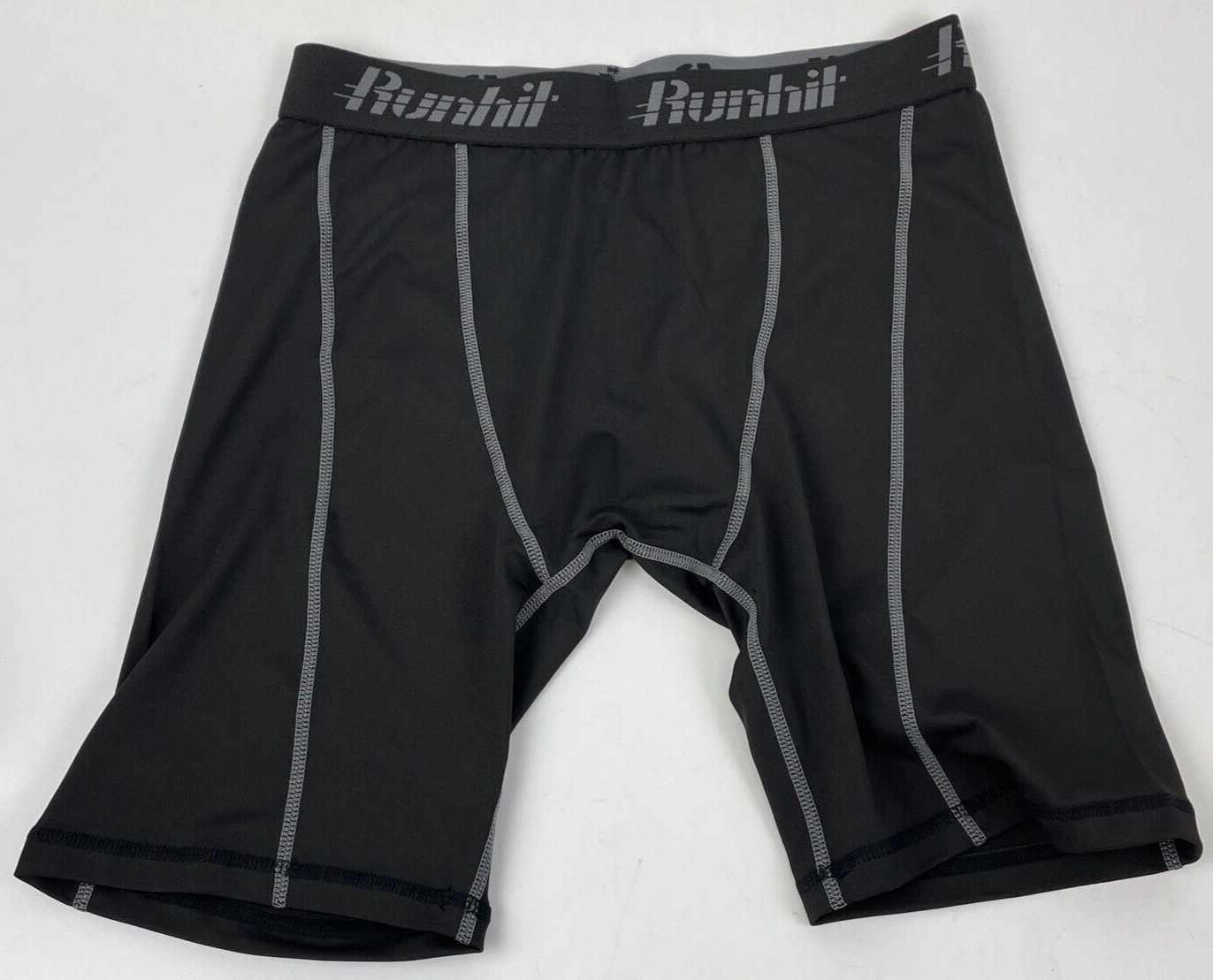 3 x Runhit Compression Shorts Men's Sz M Underwear Spandex Running Shorts- Black