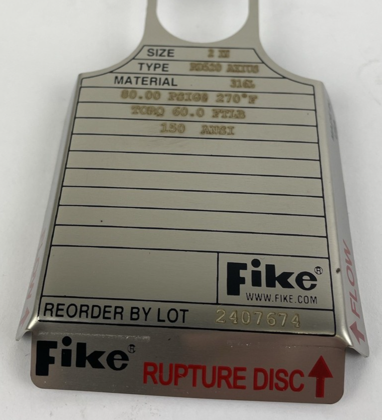 NEW FIKE RUPTURE DISK RD520 AXIUS 2" 150 ANSI - Made in the USA