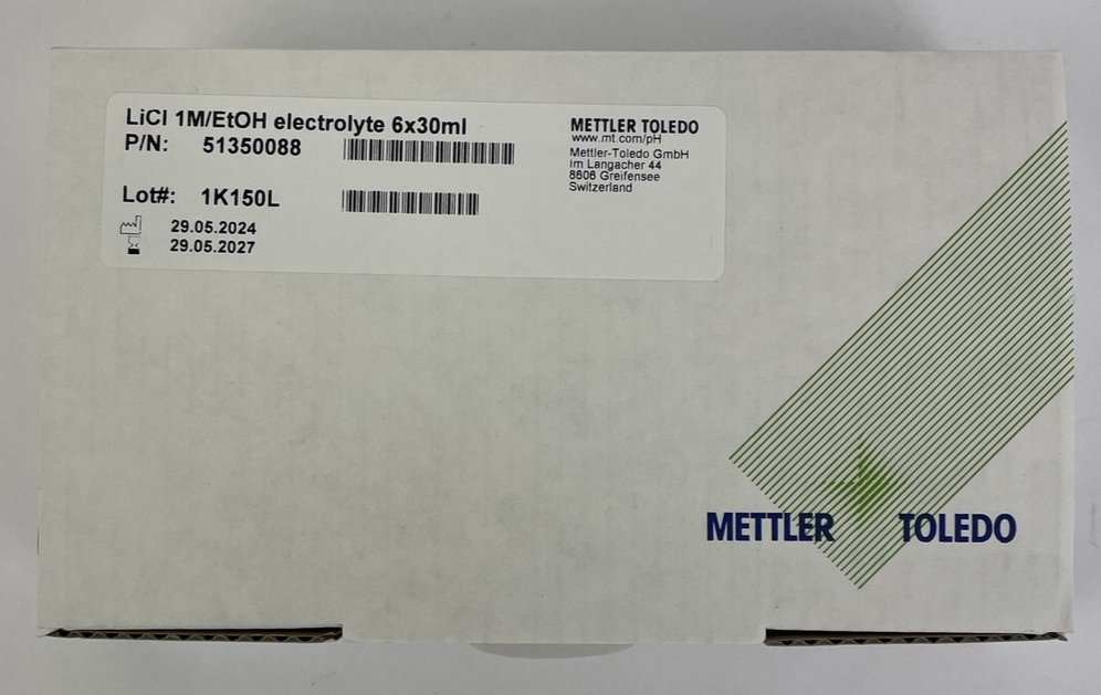 OEM Mettler Toledo LiCl 1M/EtOH Electrolyte 6X30mL - 51350088