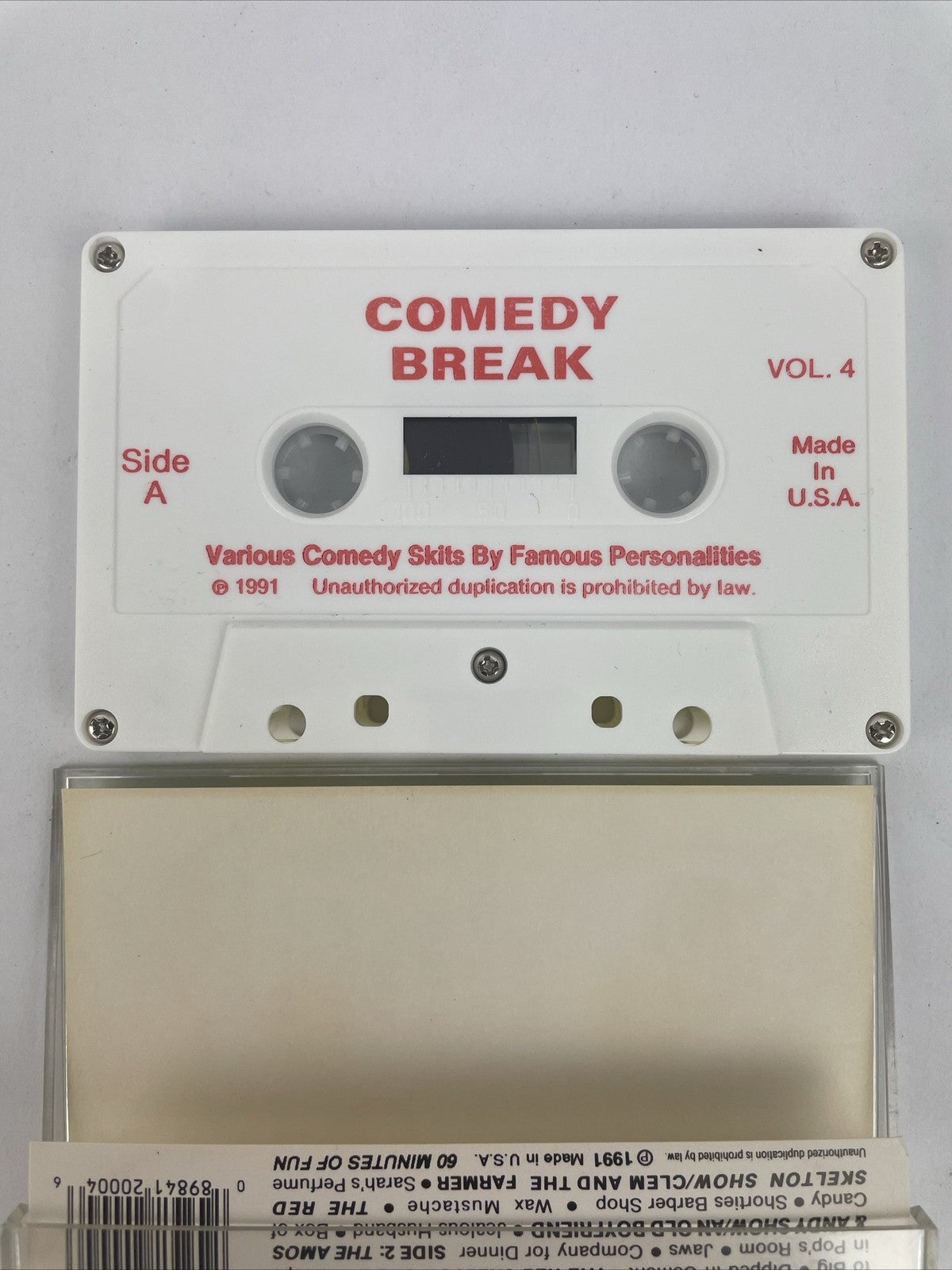 COMEDY BREAK Volume IV 4 Cassette 1991 Tape VINTAGE 60 Minutes Of Fun CLASSIC