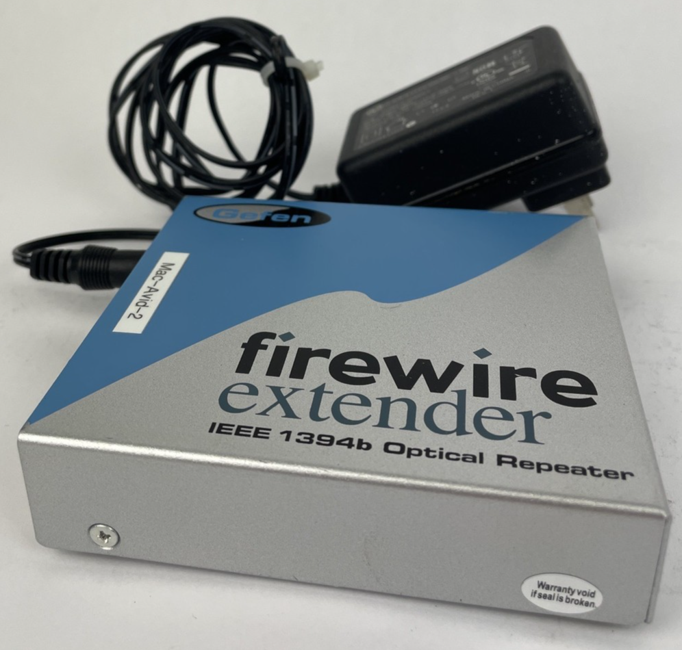 Gefen IEEE 1394B Firewire Extender Optical Repeater with Power Supply MINT COND.