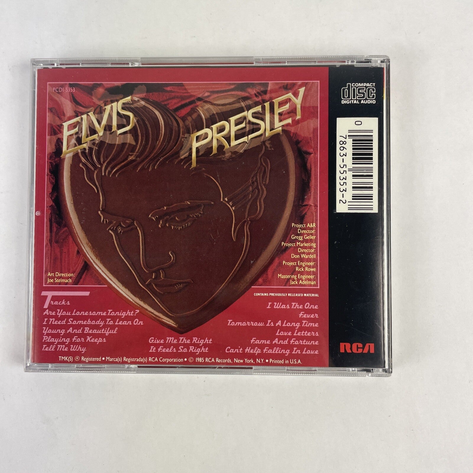 Elvis Presley - A Valentine Gift for You  (CD, 1985, RCA)   #17