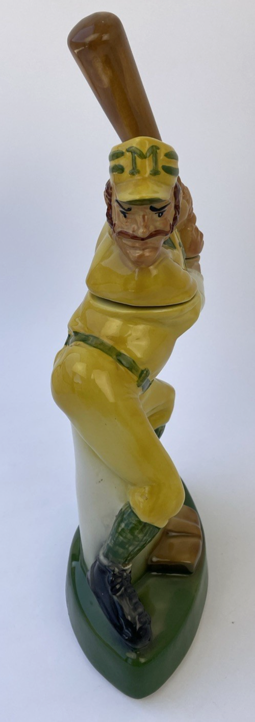 Ezra Brooks 1973 Heritage China Baseball Player Decanter Kentucky Bourbon  #185