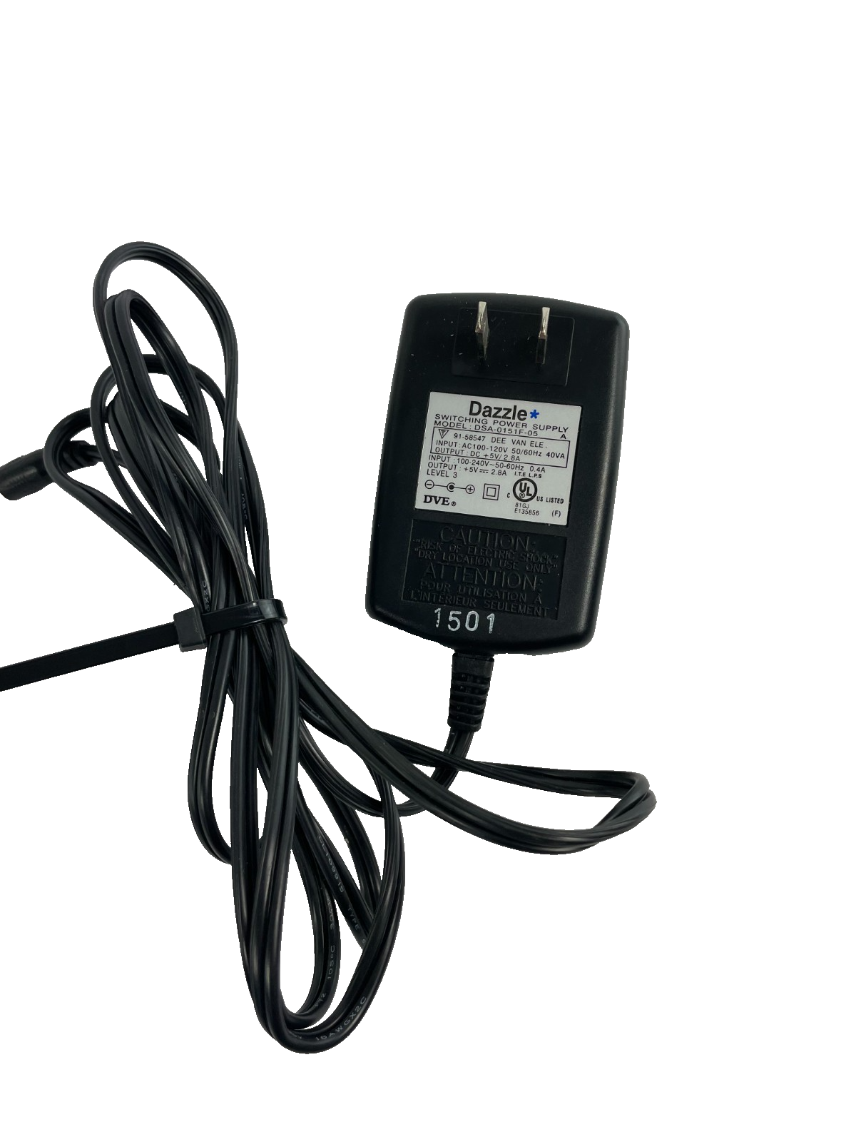 Geniune Dazzle Model DSA-0151F-05 Output 5V 2.8 A Power Supply AC Adapter #A42