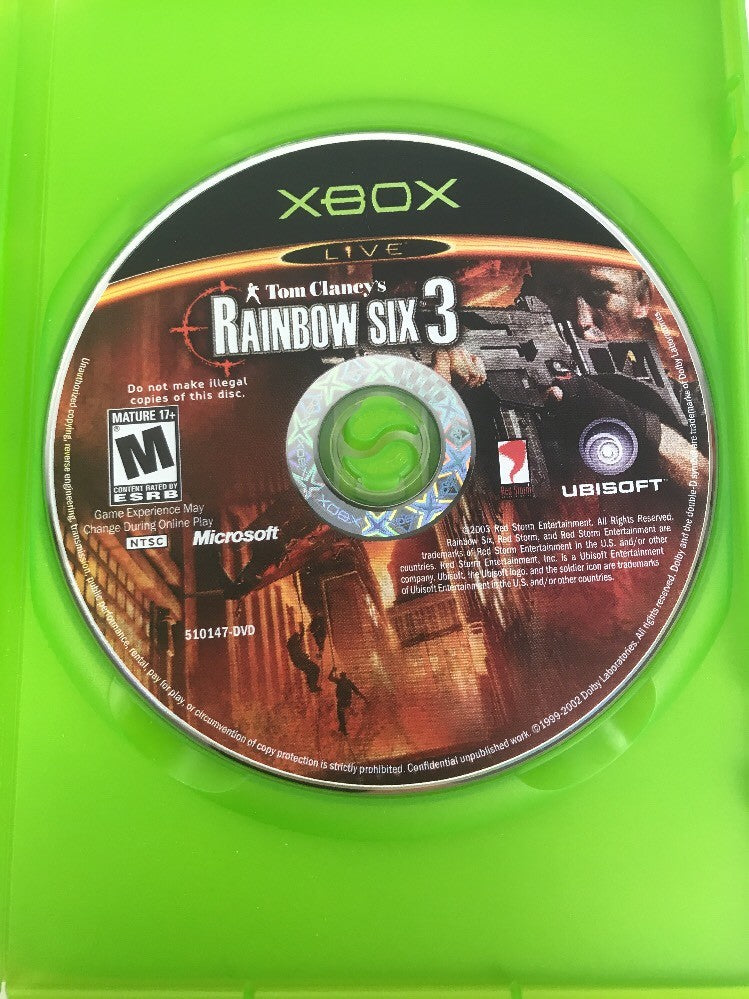 Tom Clancy's Rainbow Six 3 (Microsoft Xbox, 2003) Mint