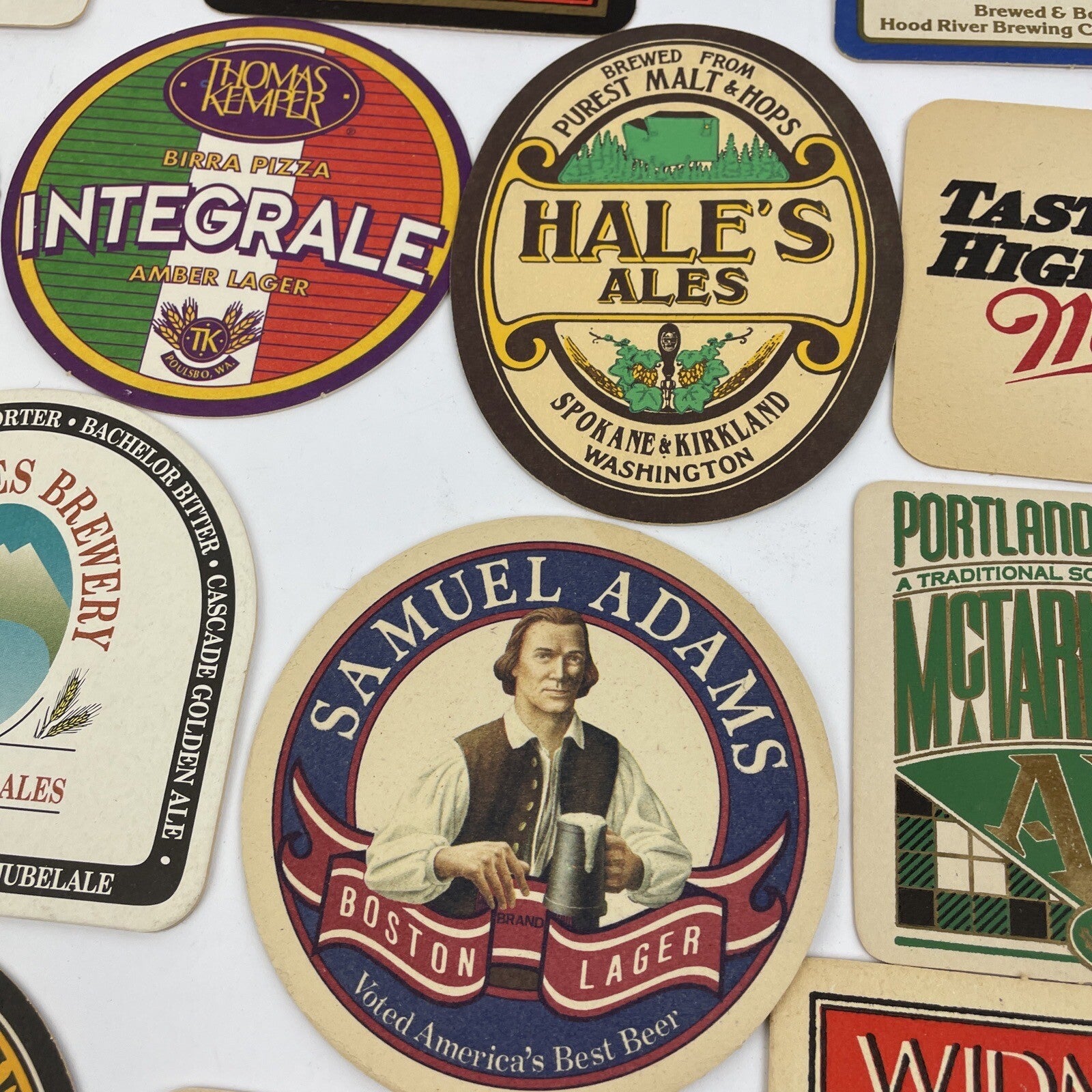 Vintage beer coasters Lot of 20 ALL DIFFERENT  Import & Domestics Home Bar Retro