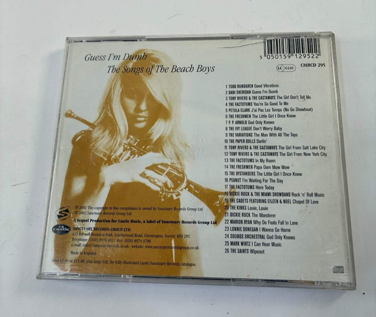 Various Guess I'm Dumb Songs Of Beach Boys Castle CD 2002