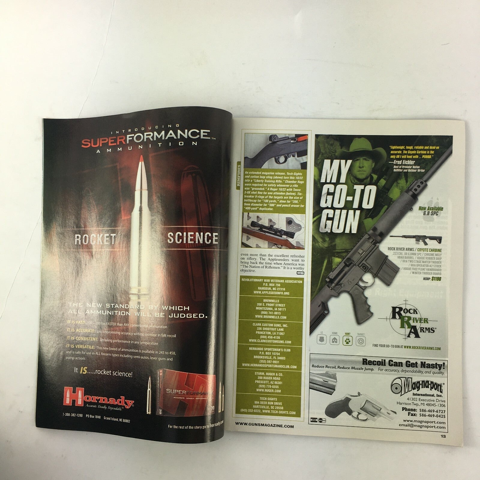 July 2010 Guns Magazine PM9 9mm .357 S&W Magnum NAA .22 WMR .308 Winchester
