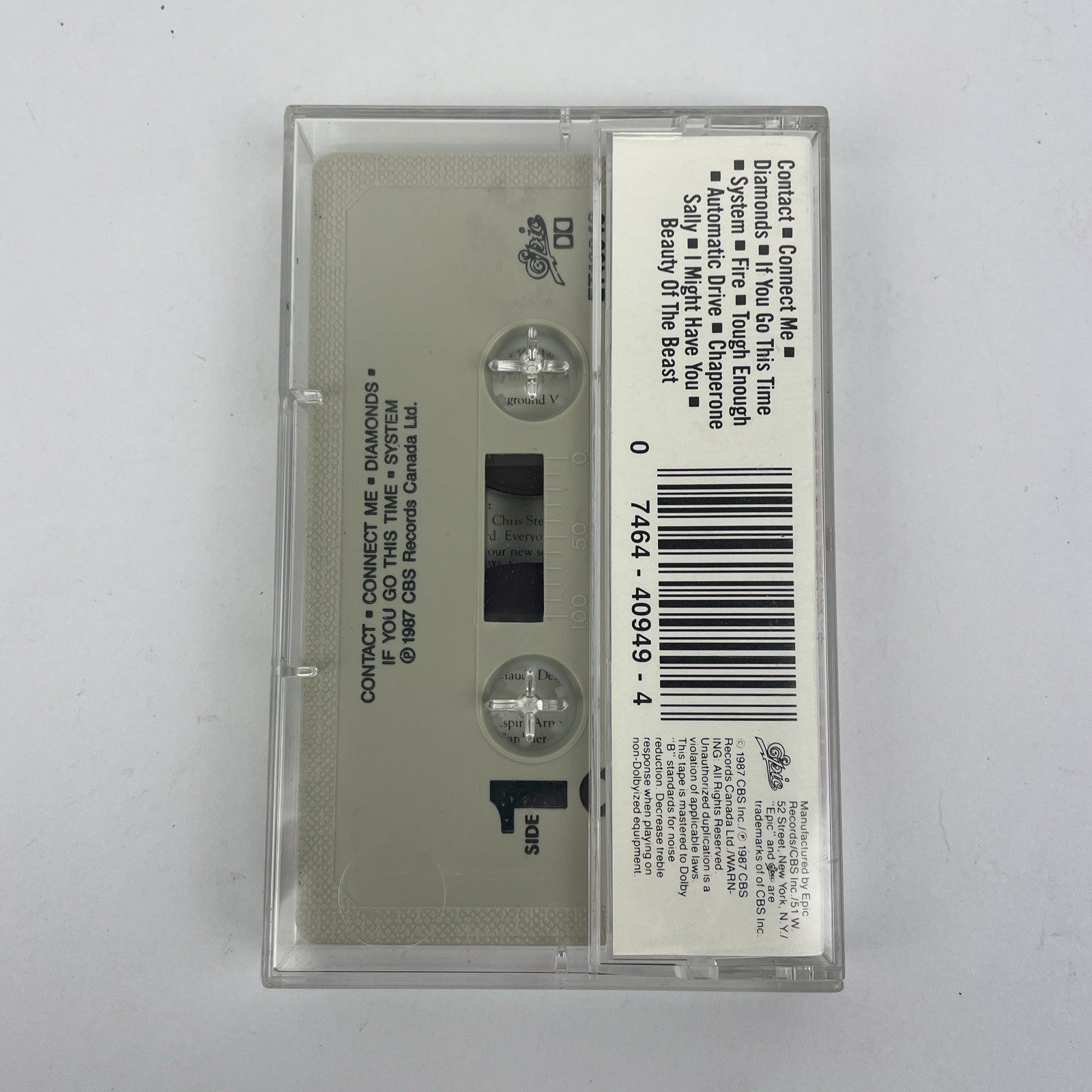 Platinum Blonde - CONTACT  (1987 CBS Records Canada) Rock. Cassette Promo Copy