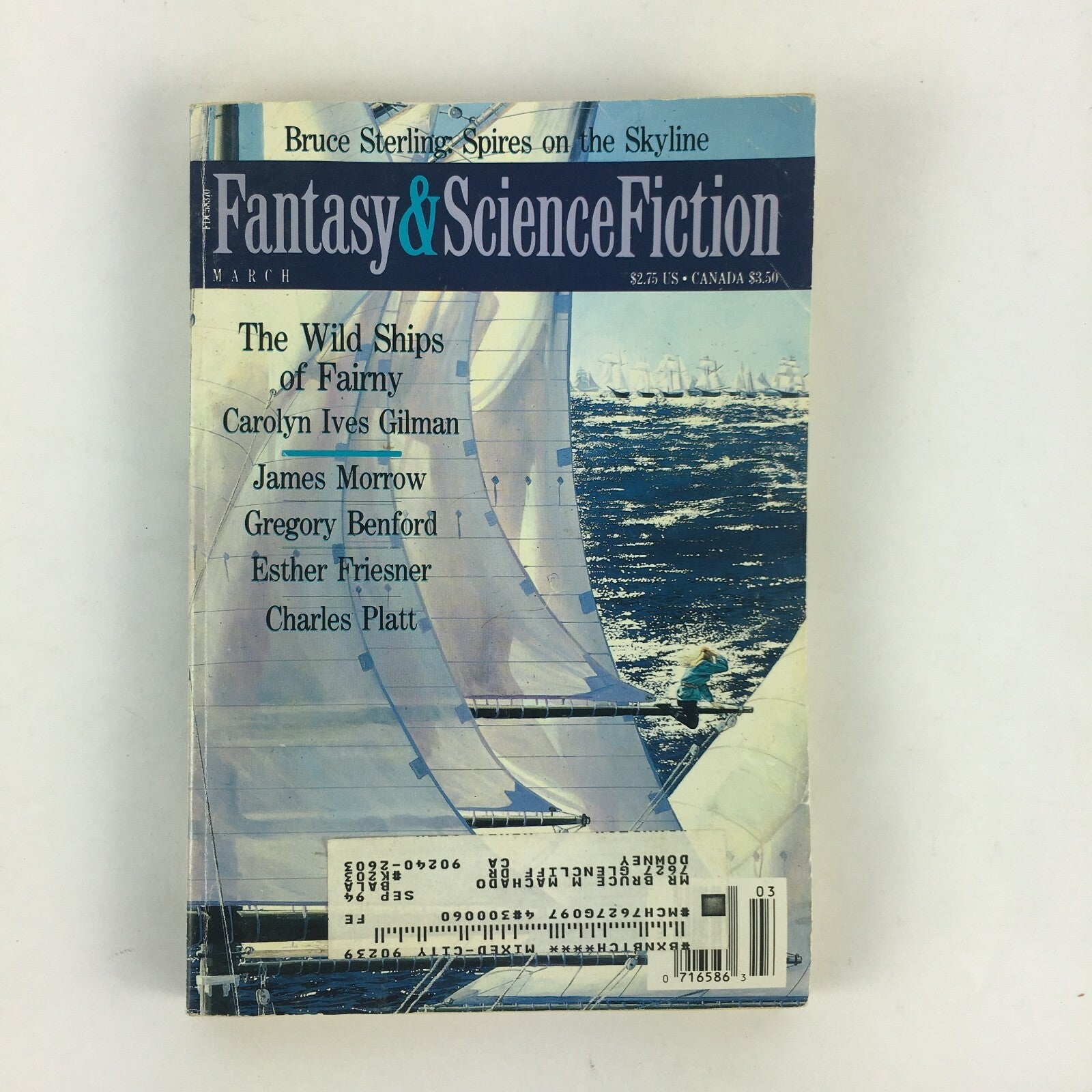 Mar Fantasy & Science Fiction The Wild Ships of Fairny JamesMorrow BruceSterling