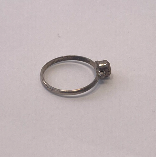Dainty Native American Minimalist Mother Pearl 925 Sterling Silver Ring Size 3