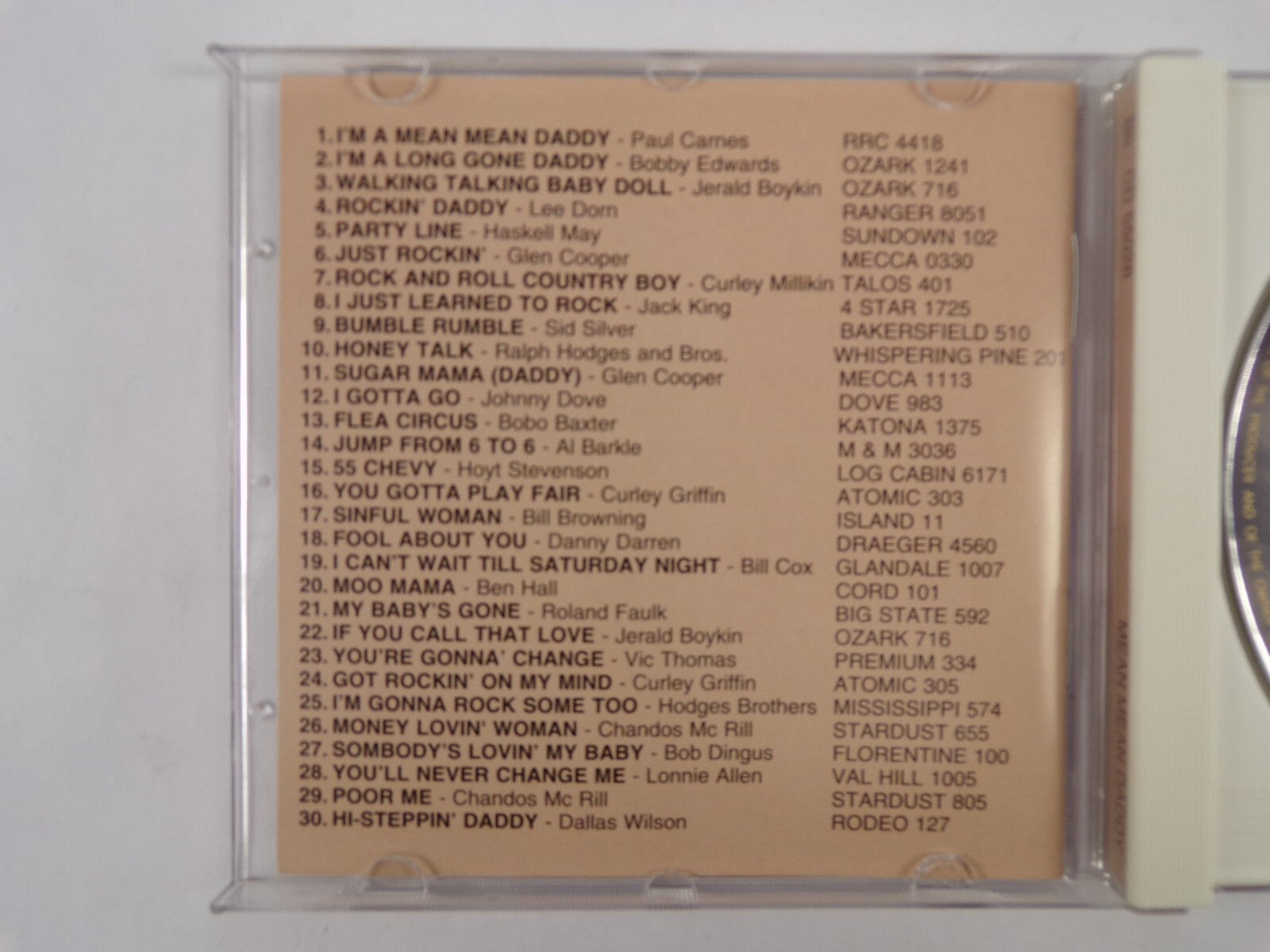 Mean Mean Daddy Flea Circus Chevy I Gotta Go Bumble Rumble Rockin Daddy CD #18