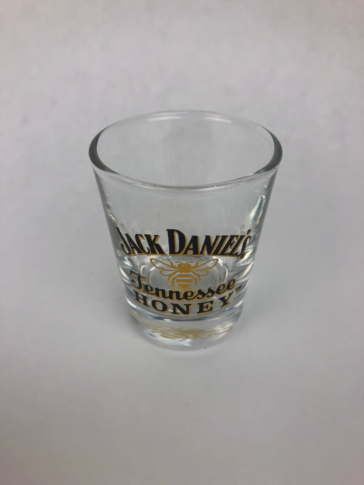 Jack Daniels Tennessee Honey Clear Shot Glass Gold Honey Bees Glasses - FSTSHP