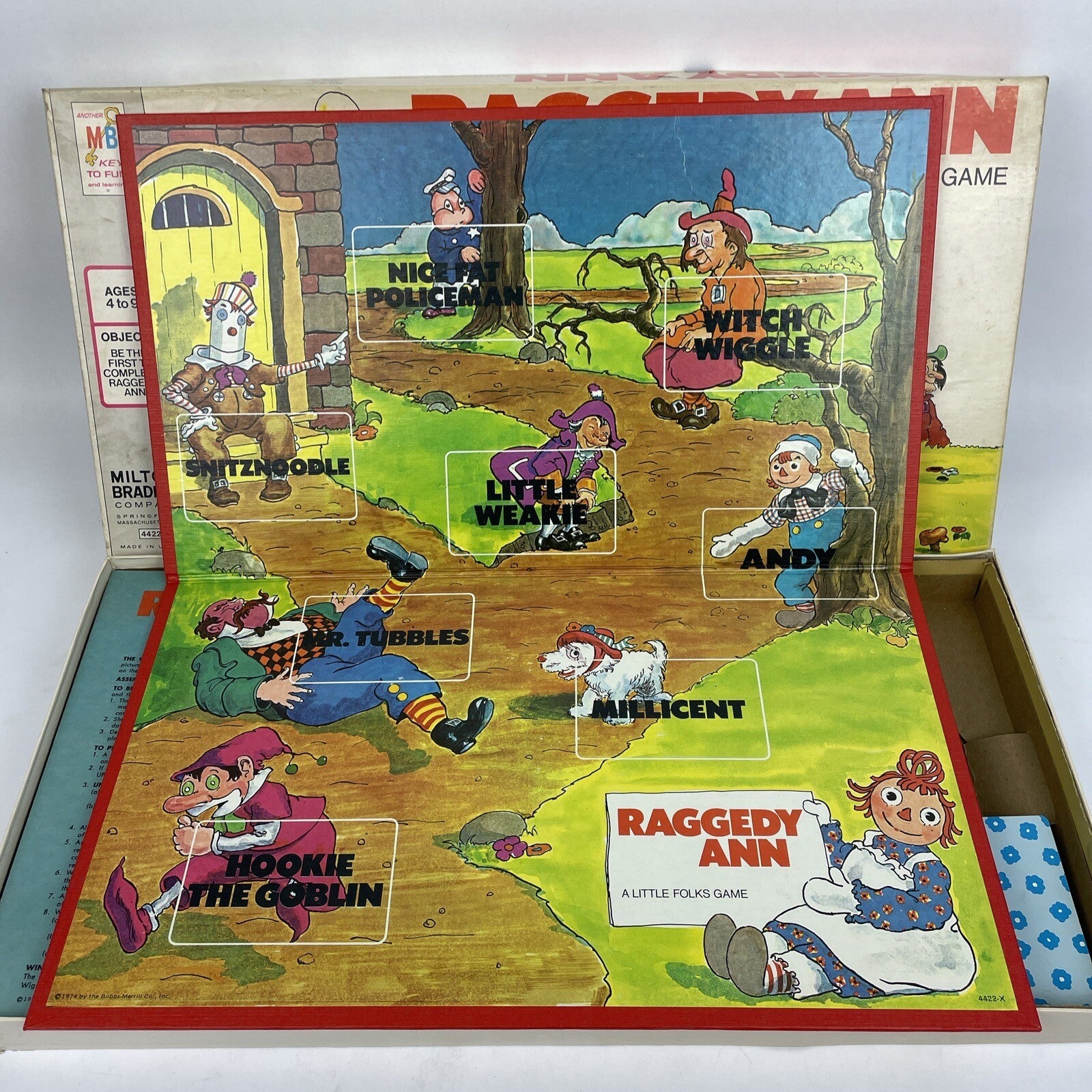 Vintage 1974 Raggedy Ann Board Game A Little Folks Game Milton Bradley - LOOK