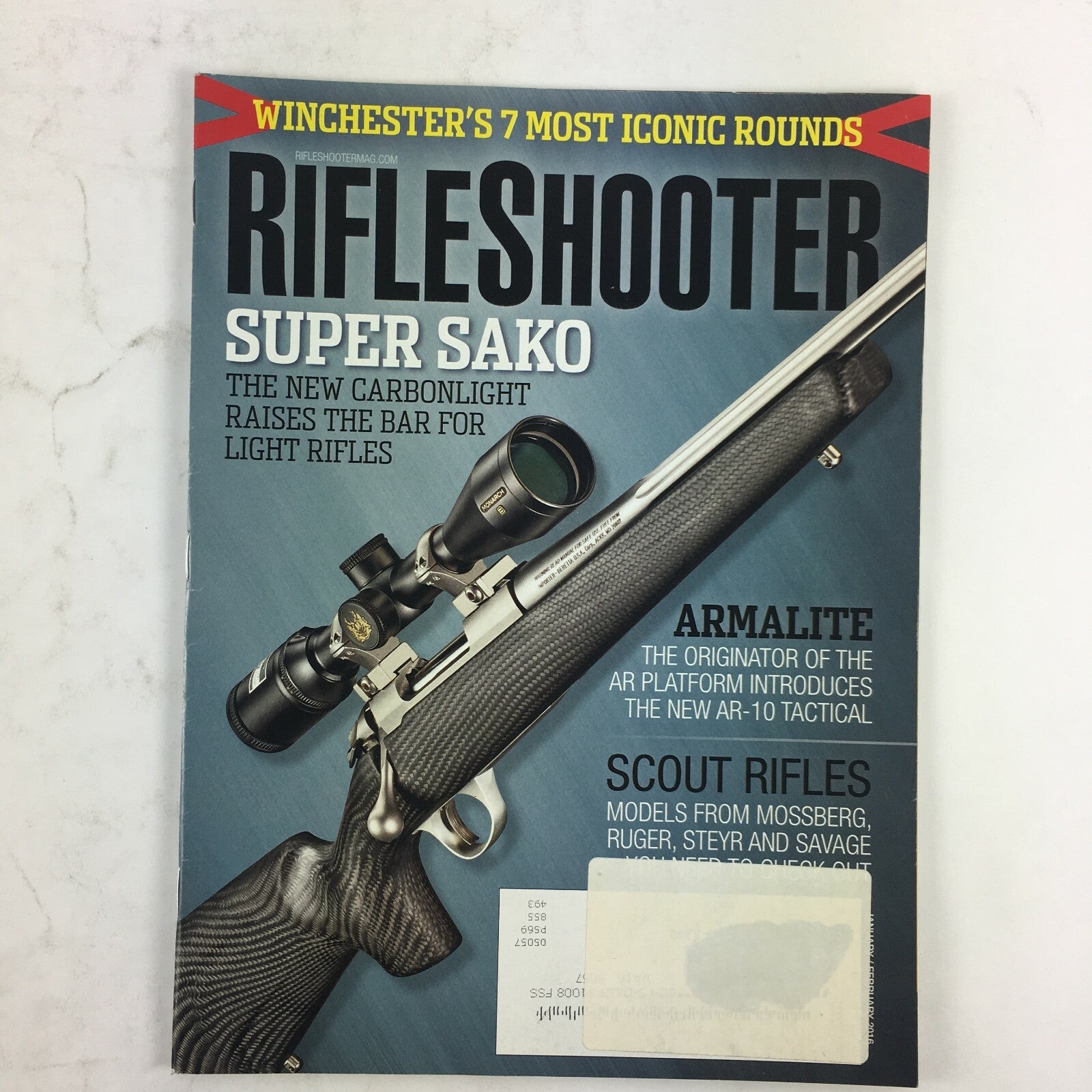 January 2016 Rifle Shooter Magazine Super Sako Armalite Scout Rifles AR-10