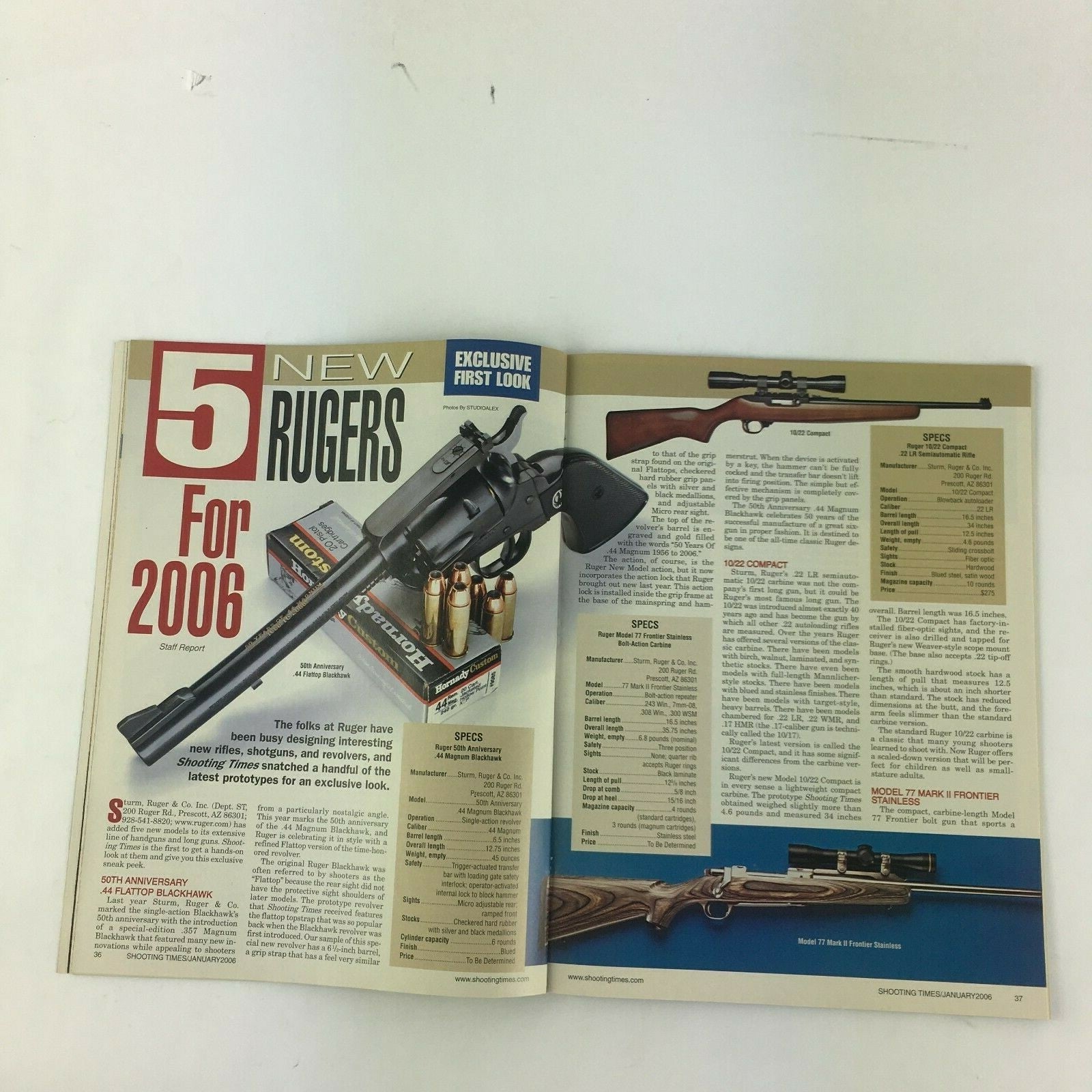 January 2006 Shooting Times Magazine New Guns and Gear For 2006 Hormady Designs