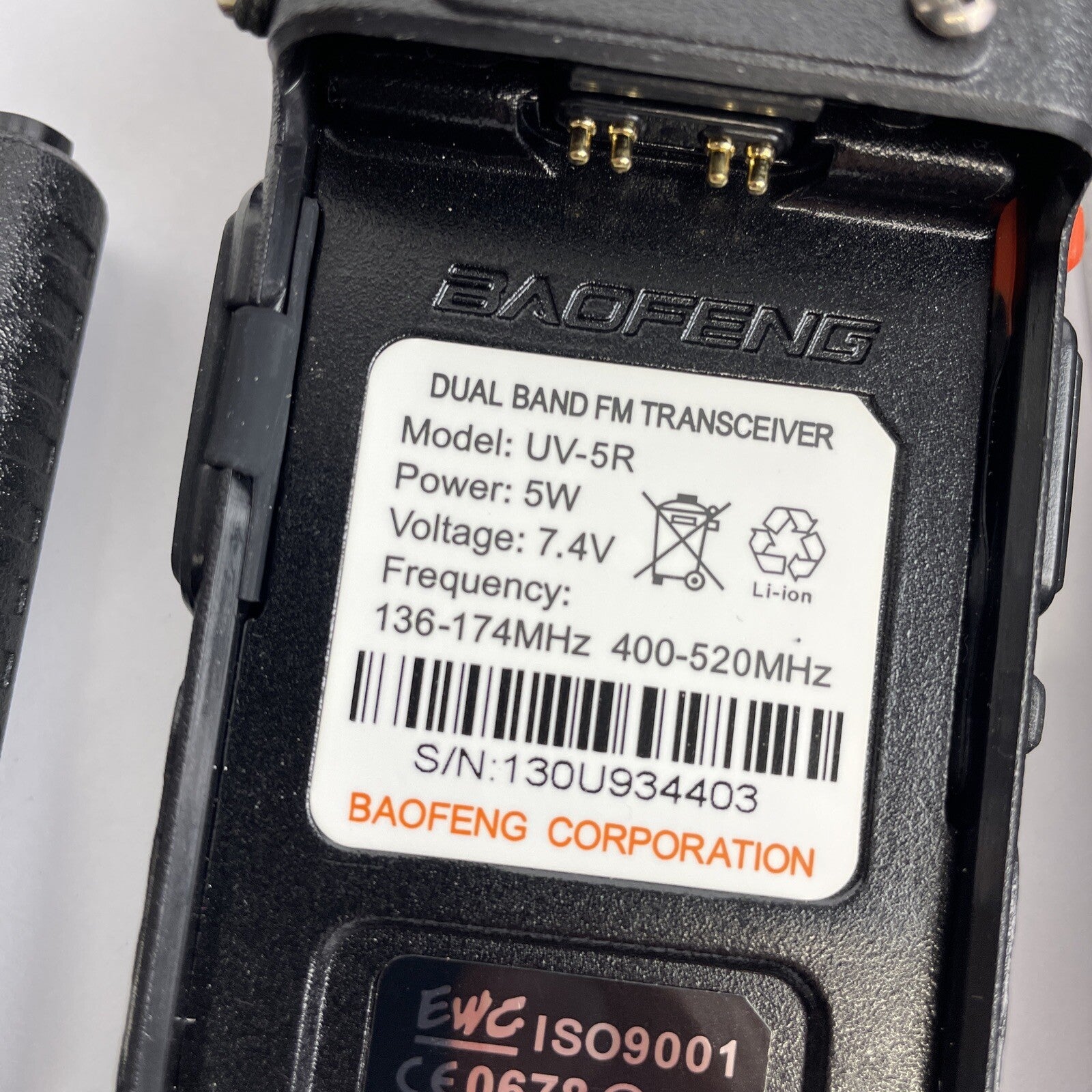 4 x BAOFENG UV-5R 8W Dual Band Two-Way Radio Black w Battery + Short / Tall LOOK