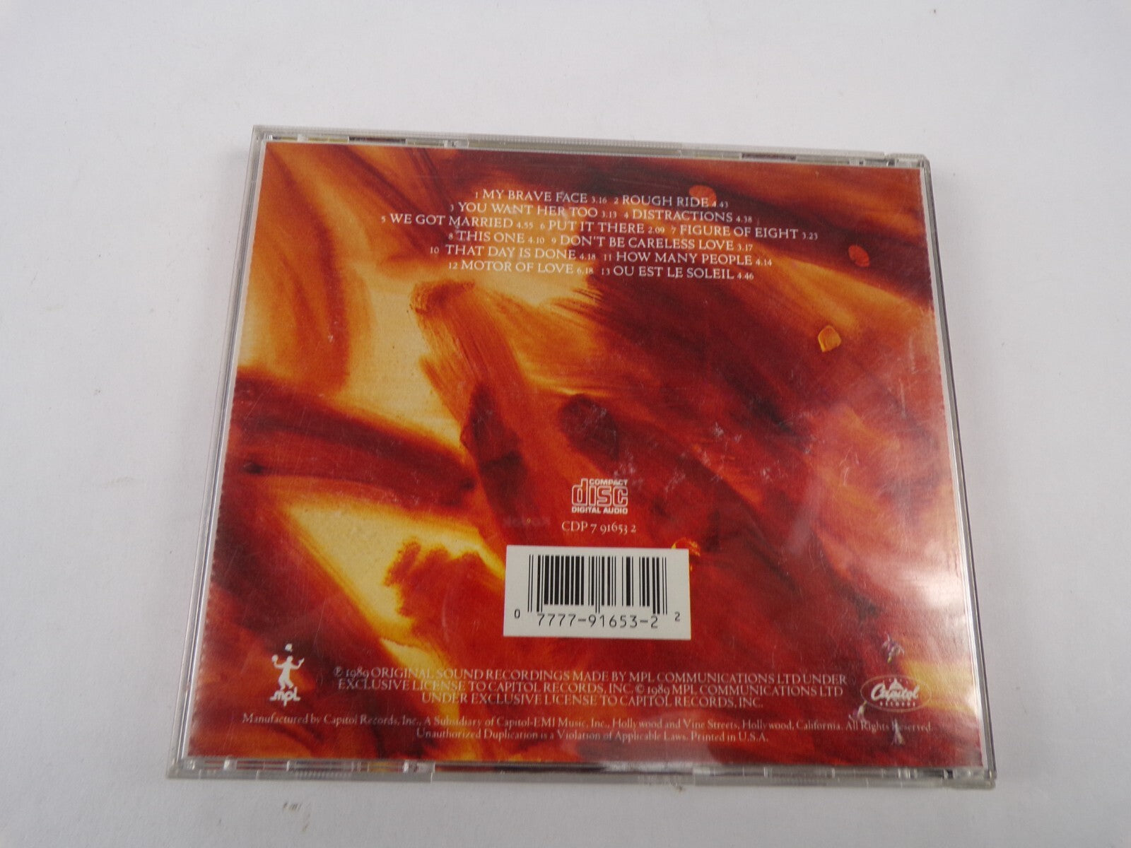 Paul McCartney Flowers In The Dirt You Want Her Too My Brave Face CD#35
