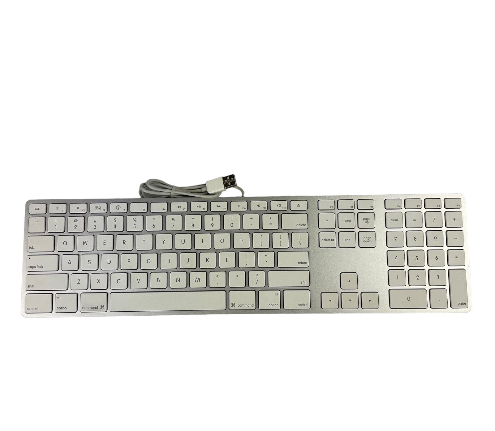 Genuine Apple Wired Aluminum USB Keyboard w/ Numeric Keypad MB110LL/A A1243