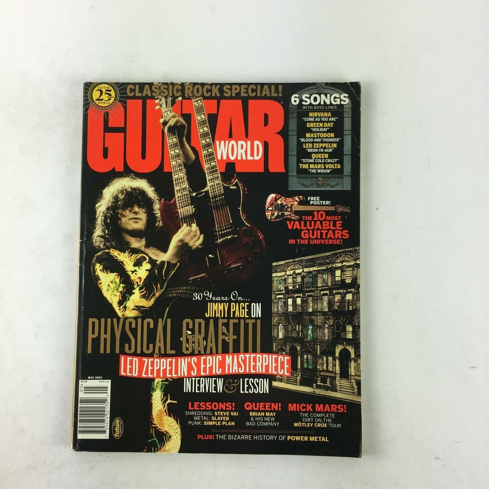 May 2005 Guitar World Magazine Jimmy Page on Physical Graffiti Led Zeppelins